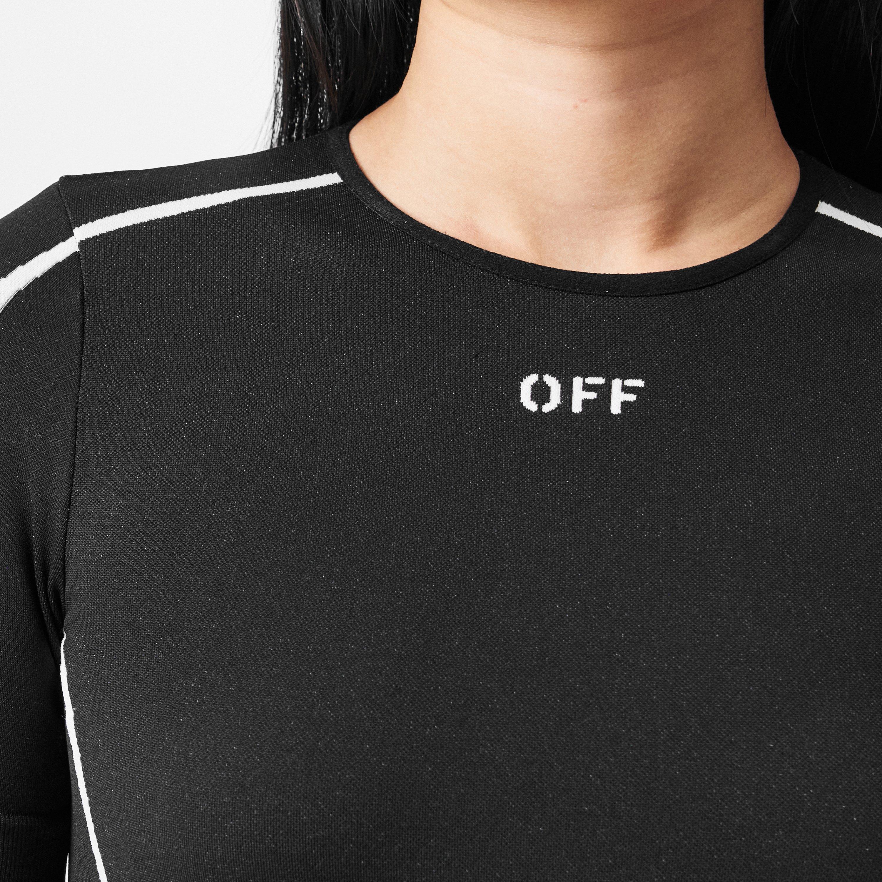 Black - Off White - Women's Seamless Bodysuit - 5