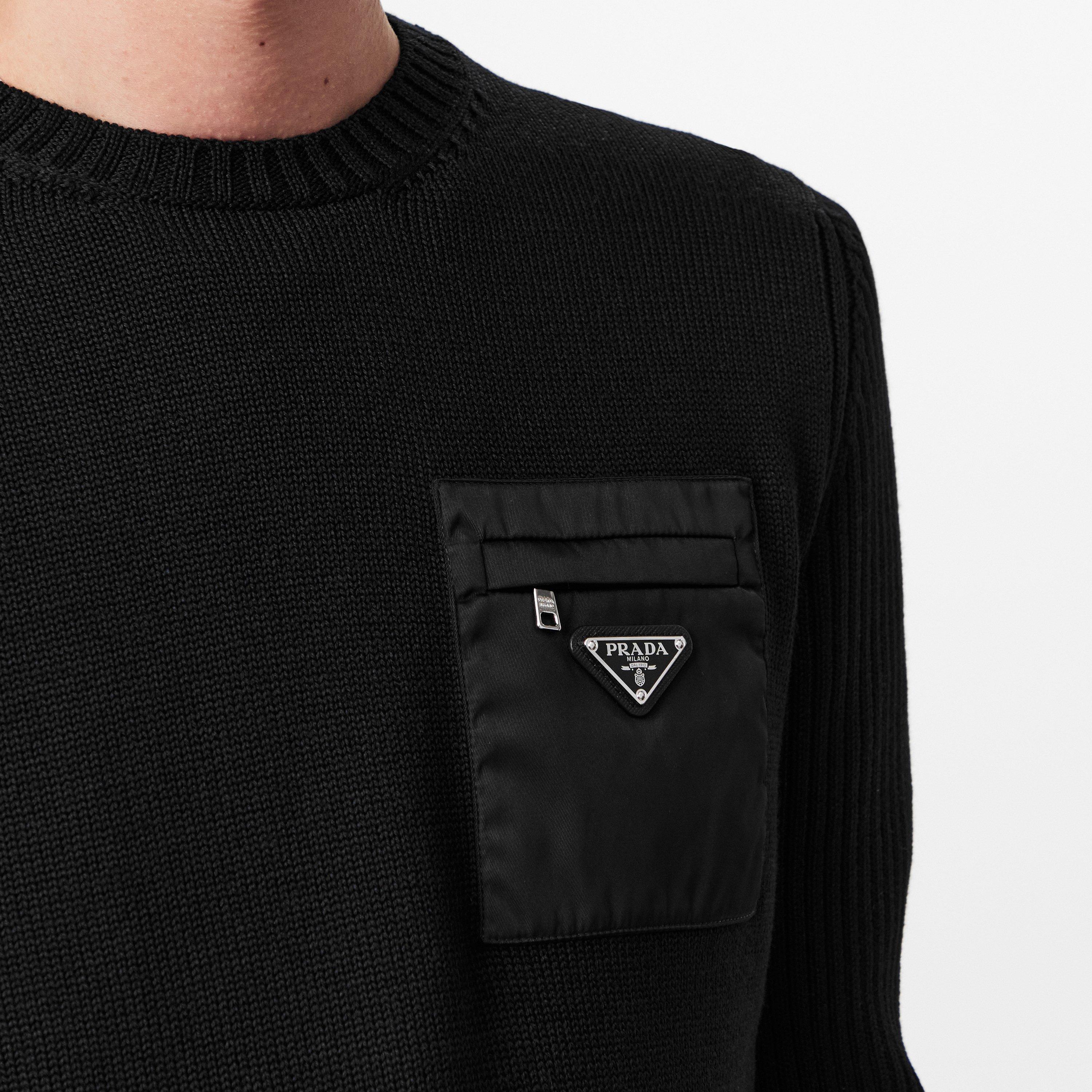Black - Prada - Crewneck Wool Jumper - 5