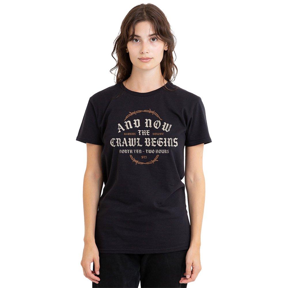 Black - Stranger Things - Stranger Things The Crawl Begins Womens T-Shirt B - 1