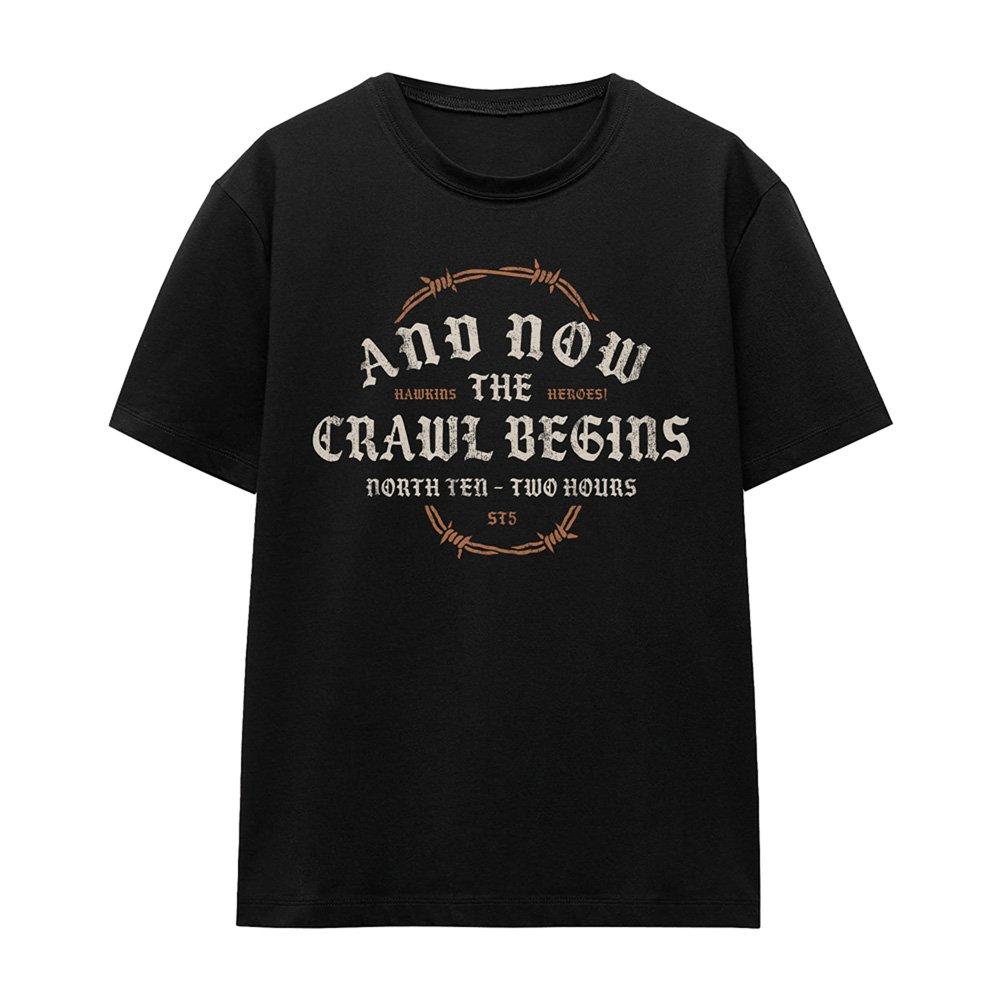 Black - Stranger Things - Stranger Things The Crawl Begins Womens T-Shirt B - 4