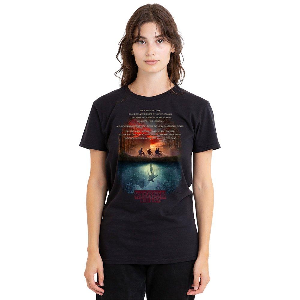 Black - Stranger Things - Stranger Things Upside Down Poster Womens T-Shirt - 1