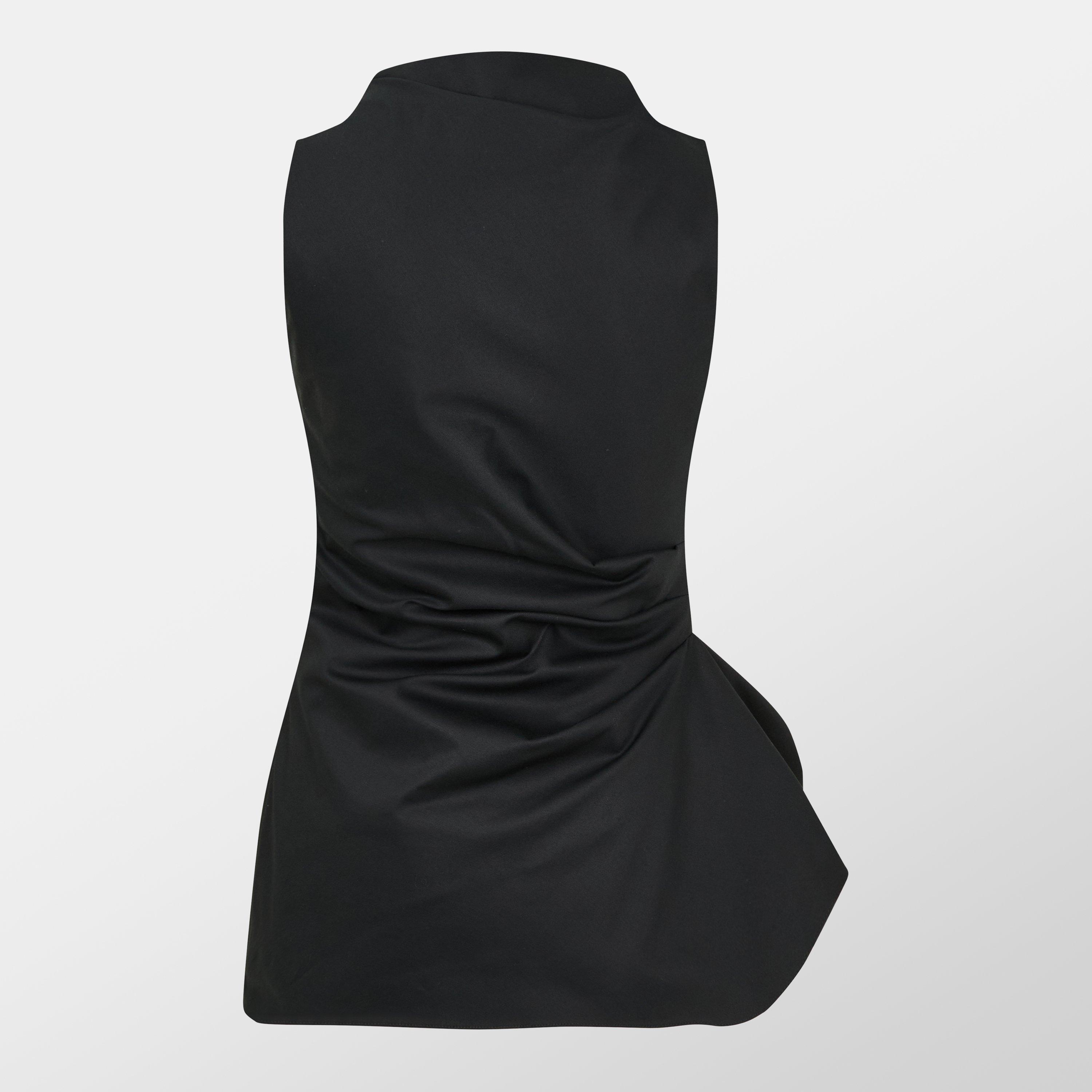 Black - Alexander McQueen - Women's Cotton Peplum Top - 2