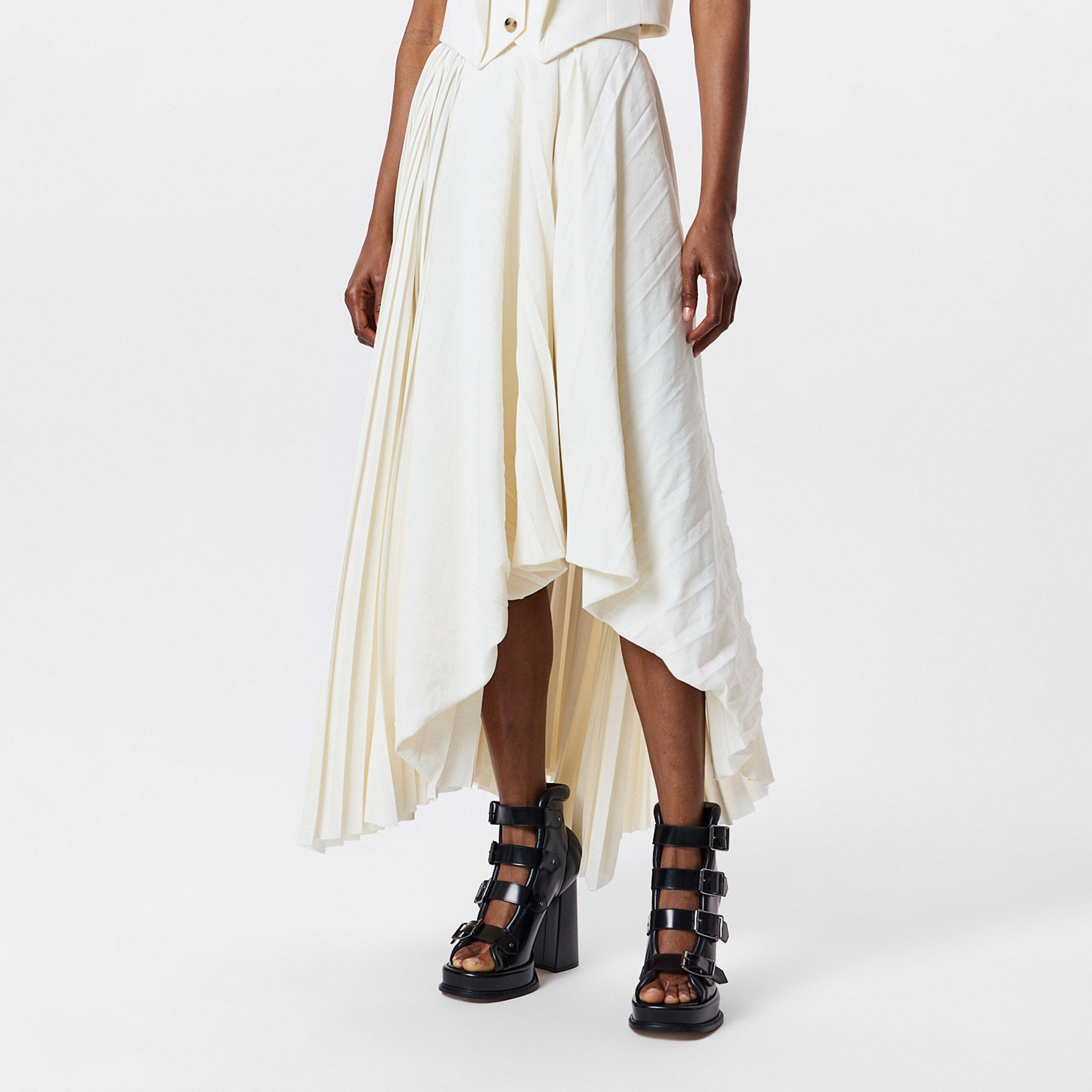 Ivory - Alexander McQueen - Women's Alex Midi Skirt - 3