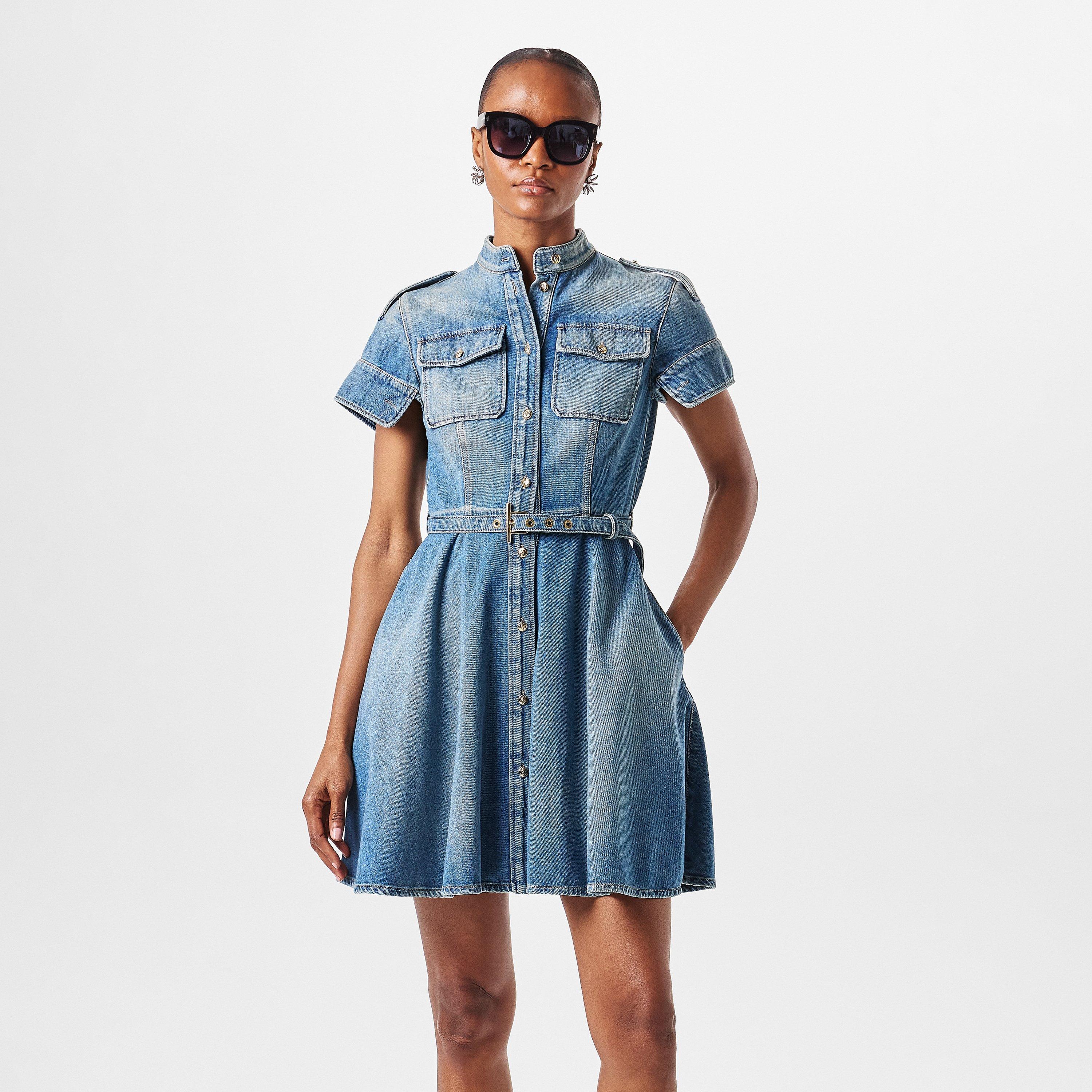 Indigo - Alexander McQueen - Denim Shirt Dress - 3