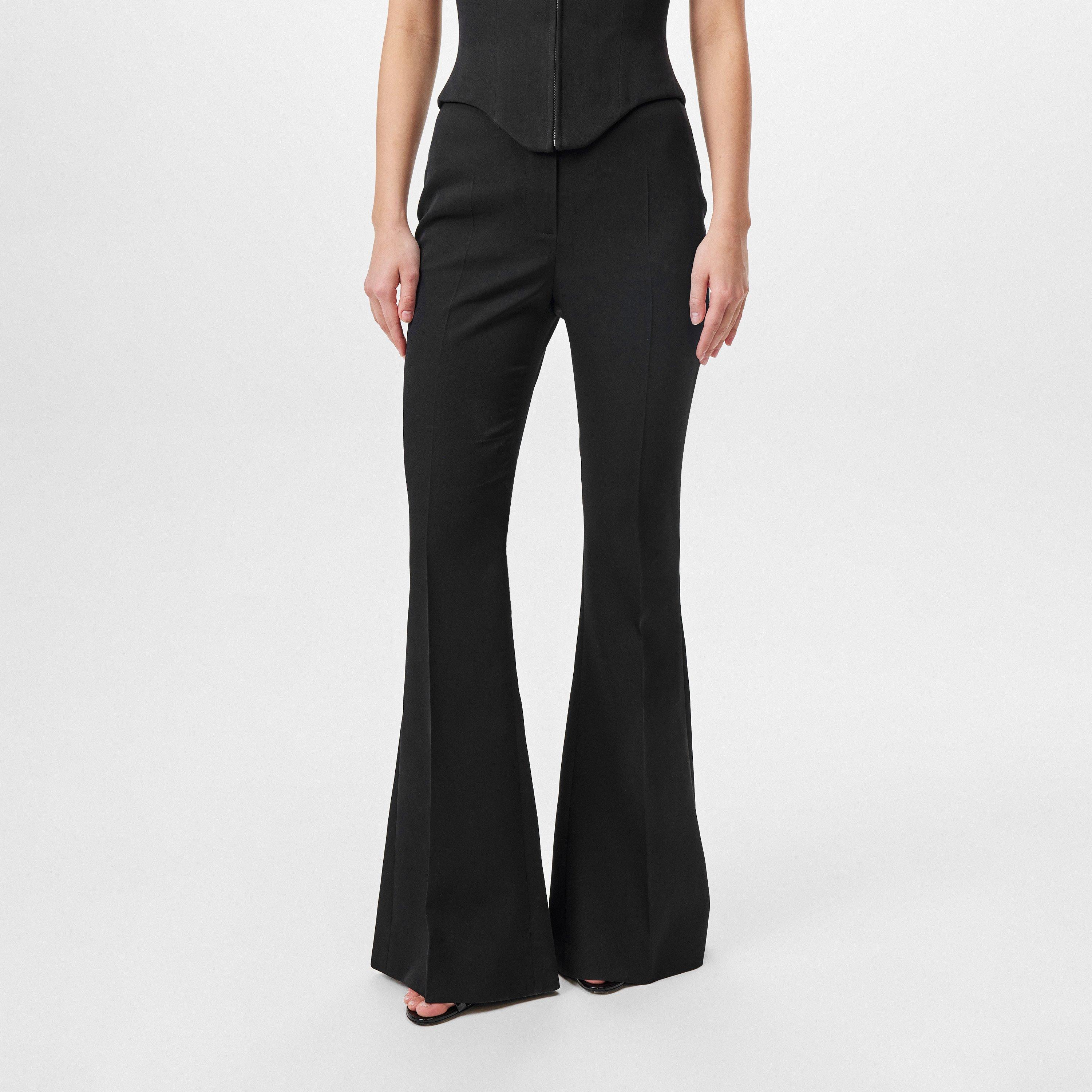 Black - Alexander McQueen - Fold Over Waist Tailored Trousers - 3