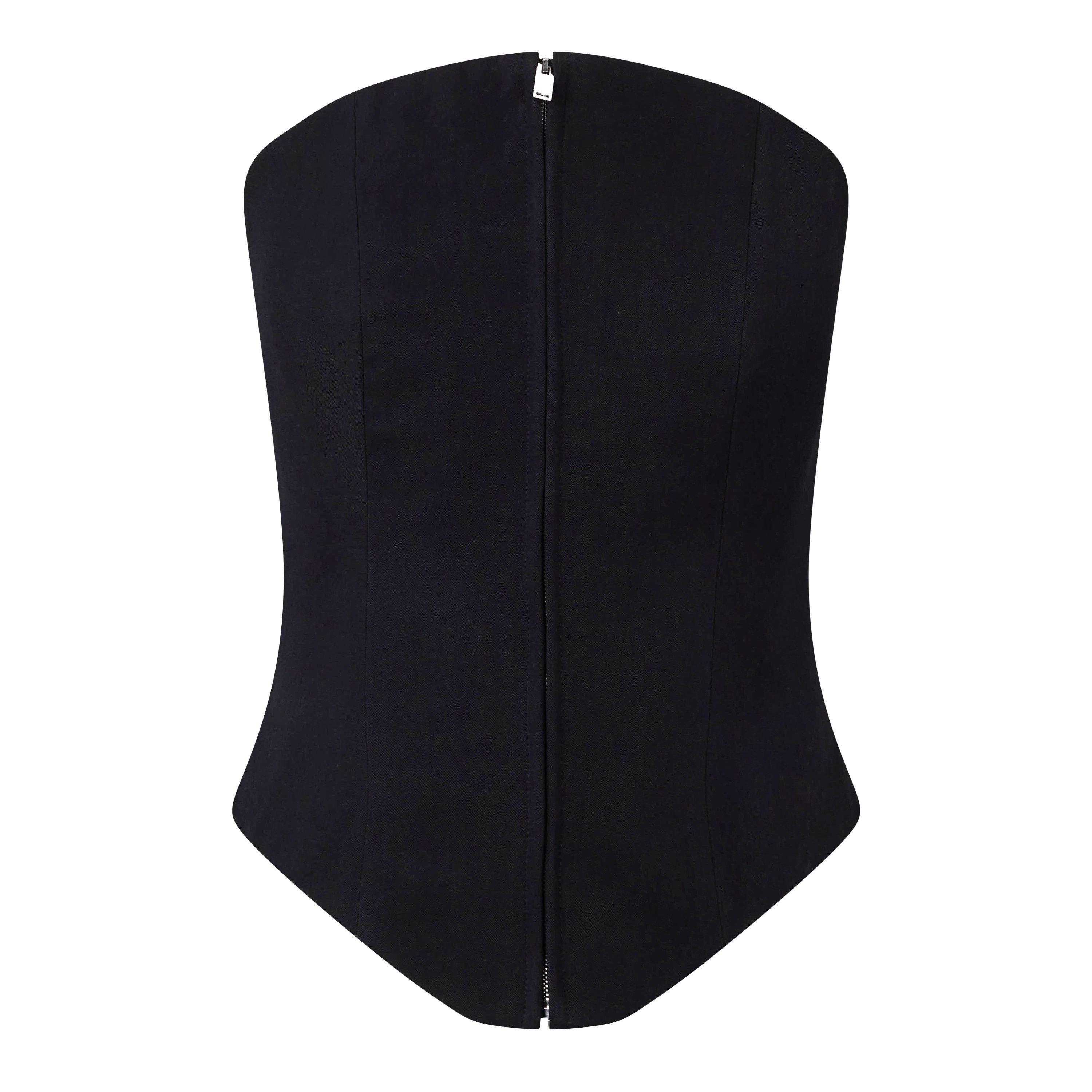 Black - Alexander McQueen - Bustier Top - 1