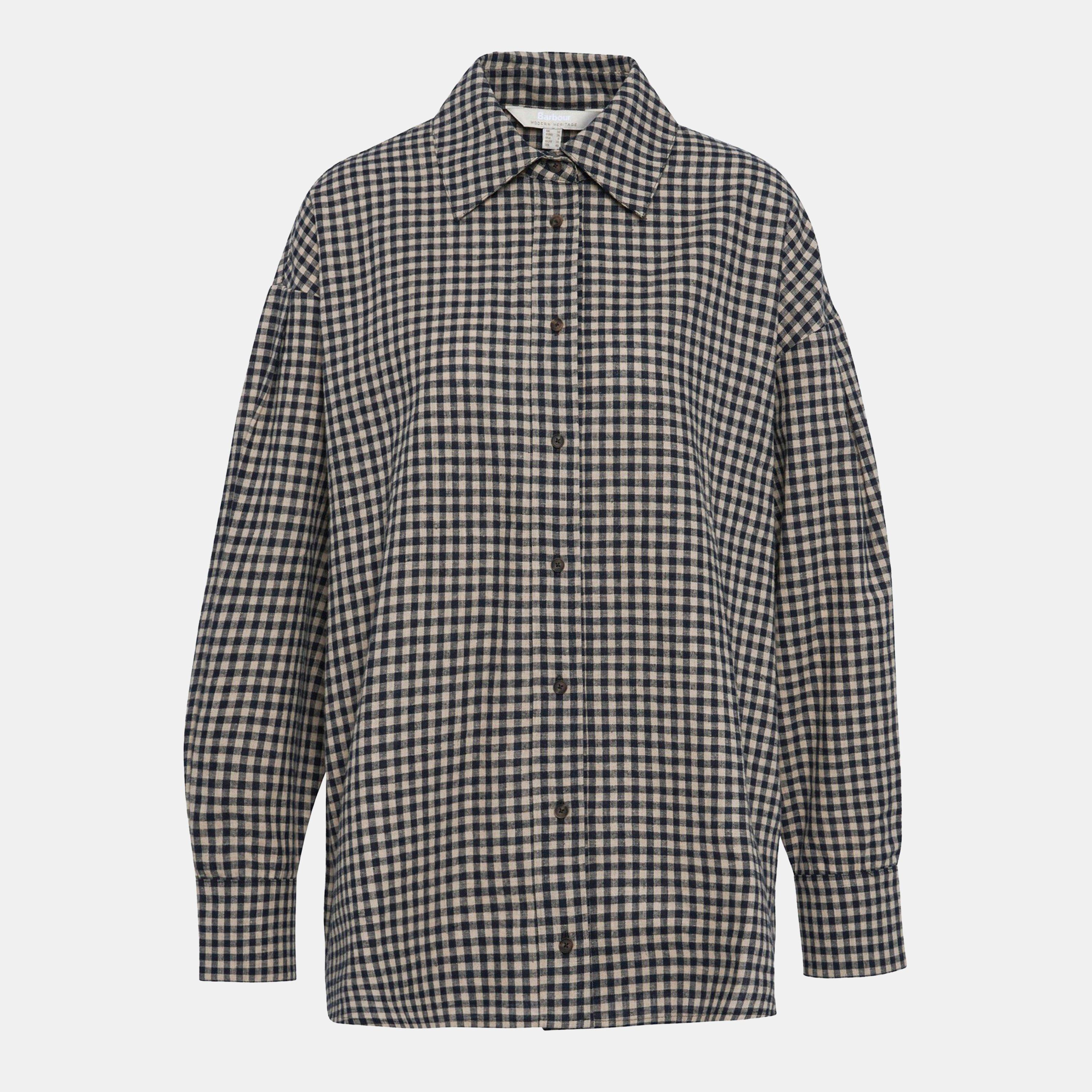 D Navy/L Sand - Barbour - Adaline Linen Shirt - 1