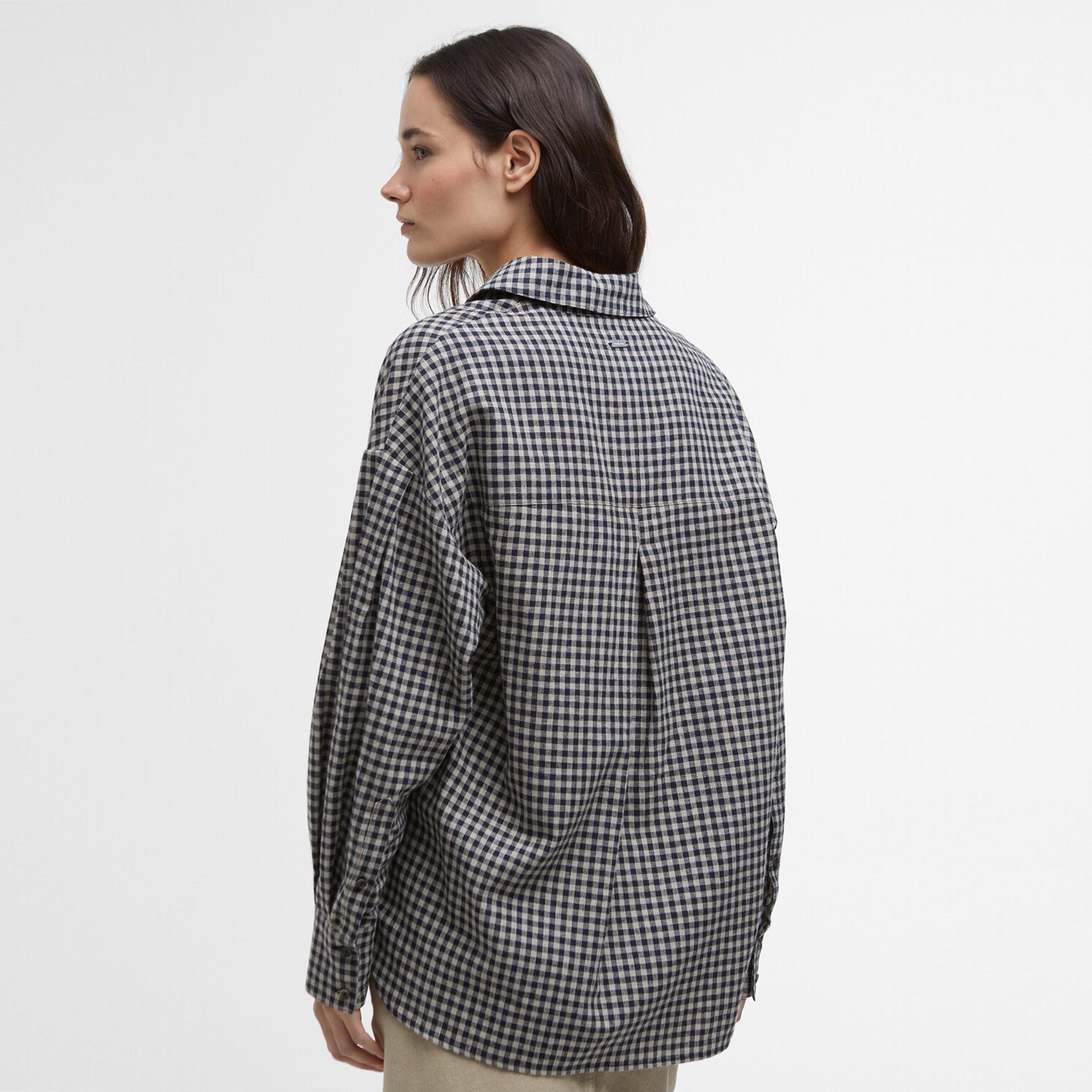 D Navy/L Sand - Barbour - Adaline Linen Shirt - 3