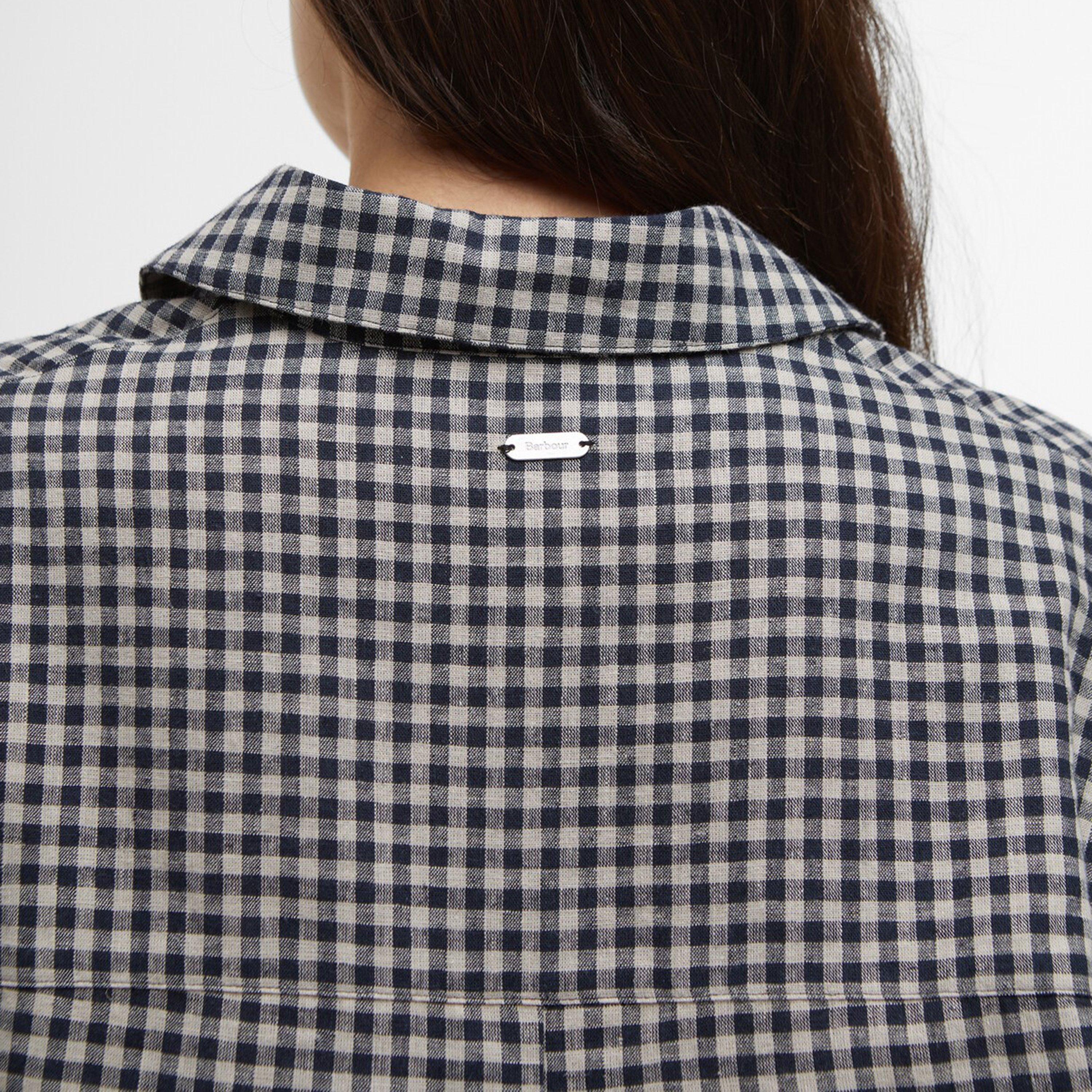 D Navy/L Sand - Barbour - Adaline Linen Shirt - 4