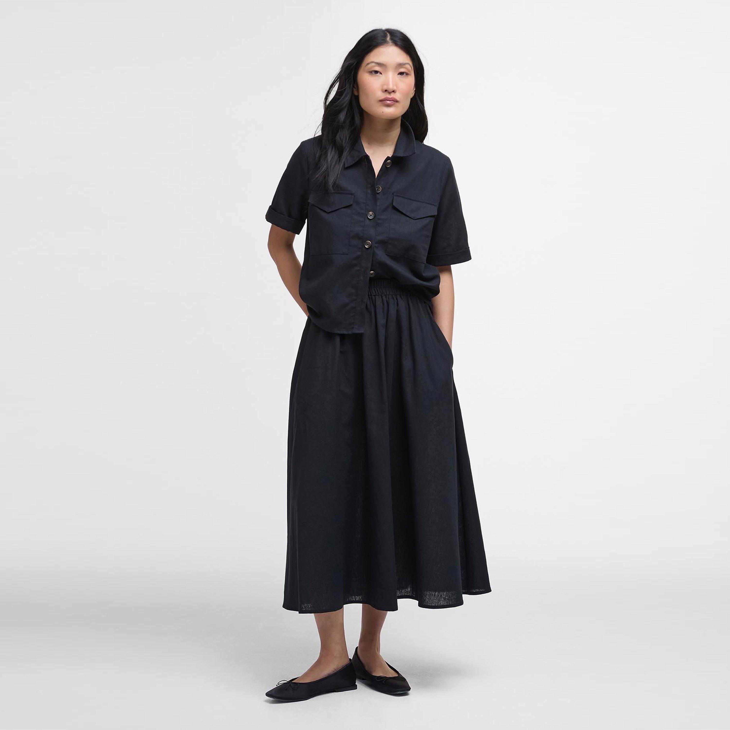 Black - Barbour - Elsie Mid Skirt - 5