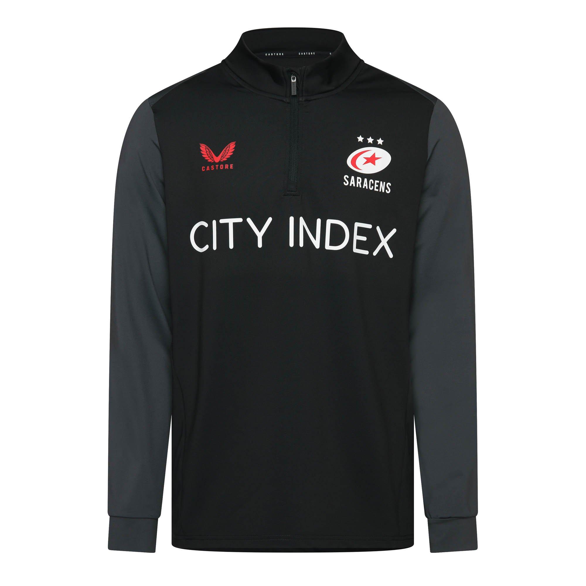 Castore Men's 1/4 Zip Fleece - Caviar/ Ebony - M