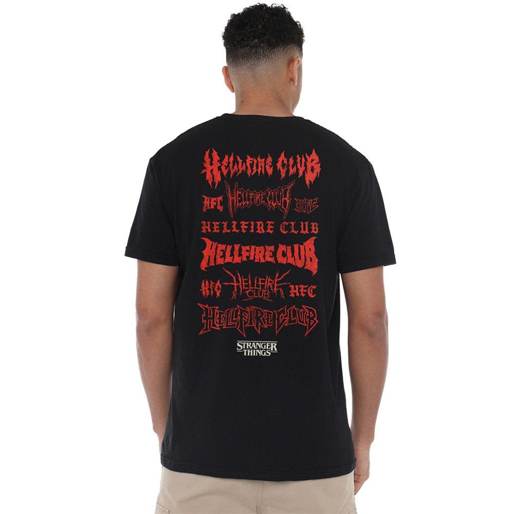 Black - Stranger Things - Stranger Things Hellfire Logos Front Back T-Shirt - 1