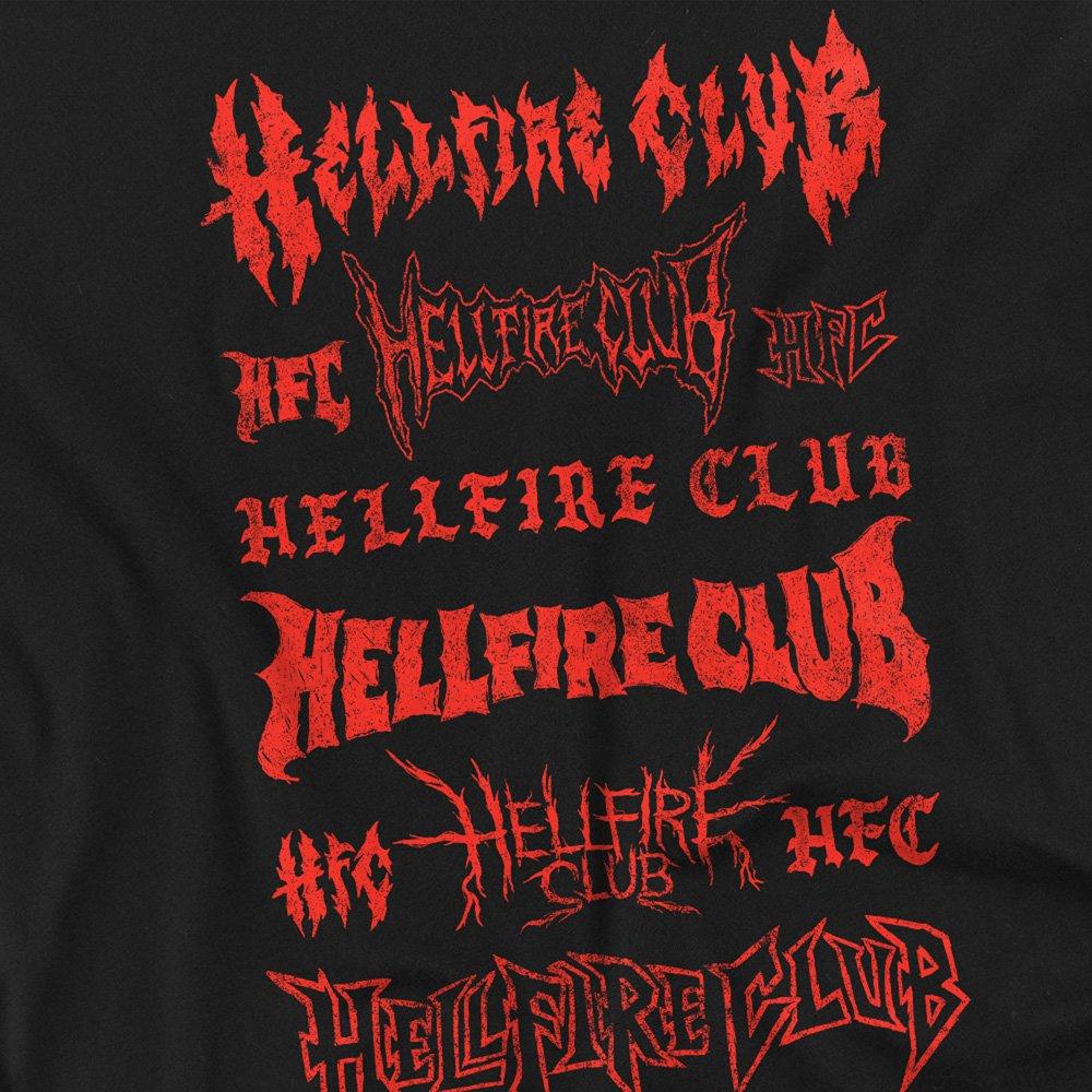 Black - Stranger Things - Stranger Things Hellfire Logos Front Back T-Shirt - 3