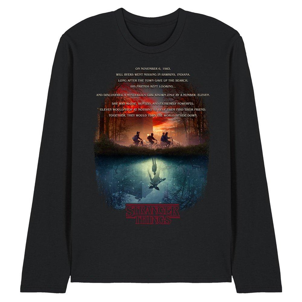 Black - Stranger Things - Stranger Things Upside Down Poster Long Sleeve T-S - 1