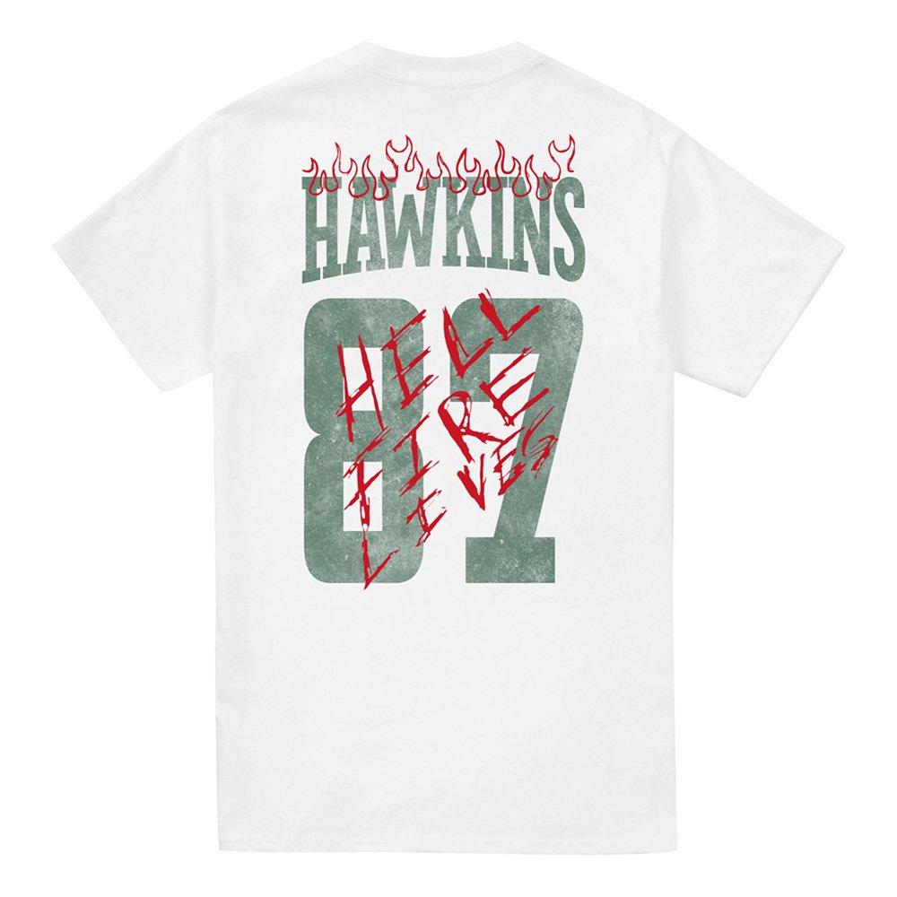 White - Stranger Things - Stranger Things Hellfire Tigers Front Back T-Shirt - 4