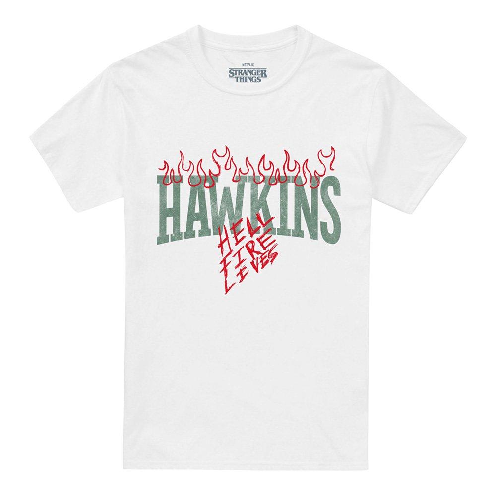 White - Stranger Things - Stranger Things Hellfire Tigers Front Back T-Shirt - 5