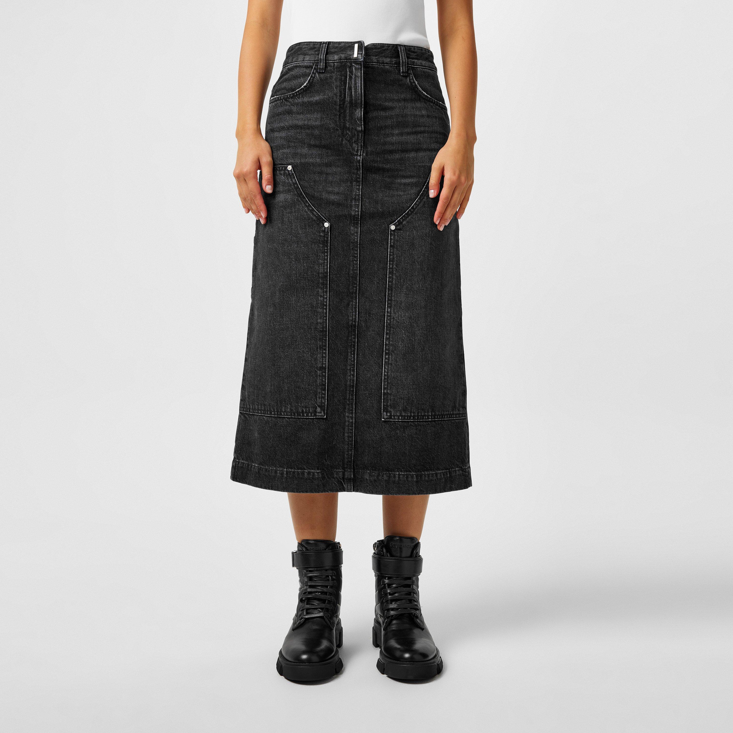 GIVENCHY Denim Maxi Skirt