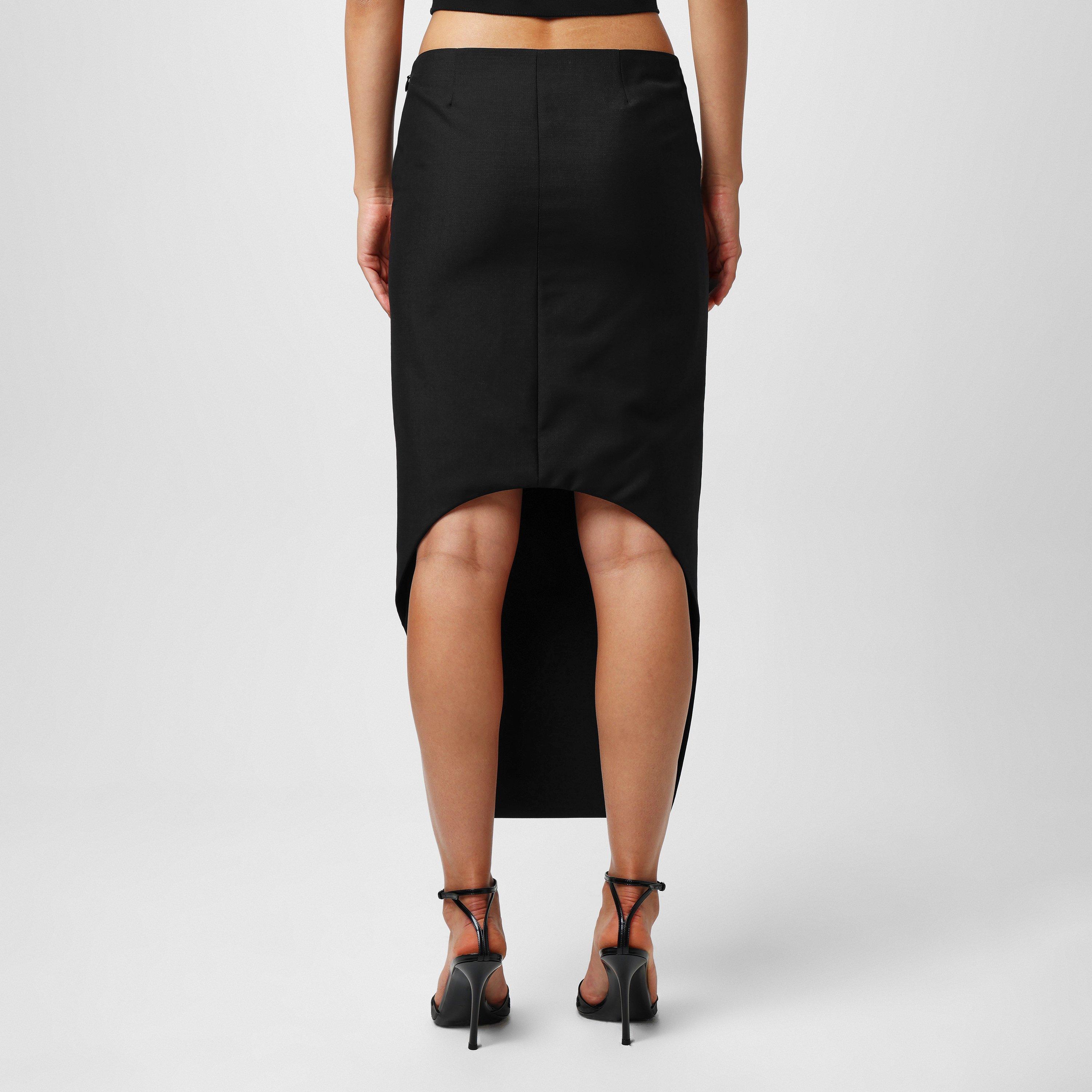 Black - GIVENCHY - Women's Mohair Maxi Skirt - 3