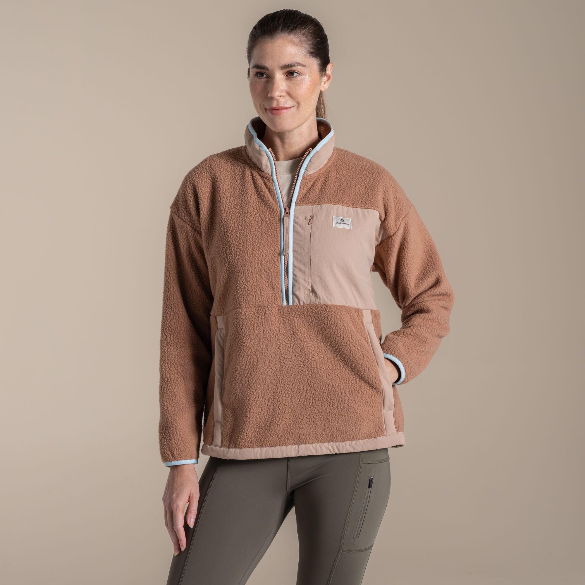 Ecru Print - Craghoppers - Grange Half Zip Fleece - 1