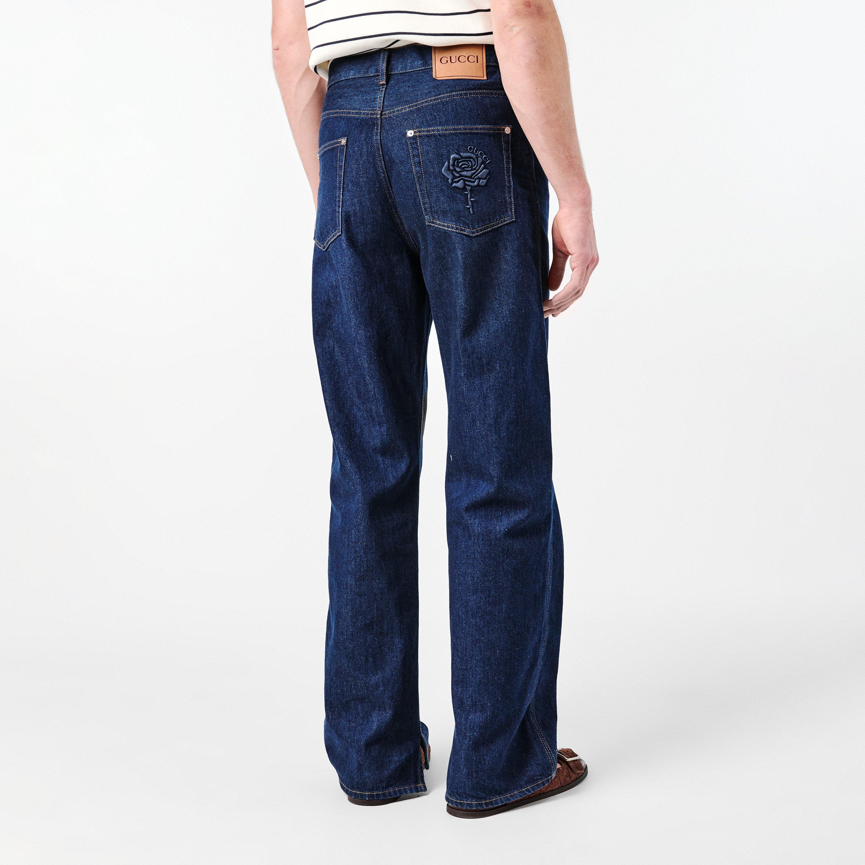 Dark Blue/Mix - Gucci - Wide Baggy Jeans - 4