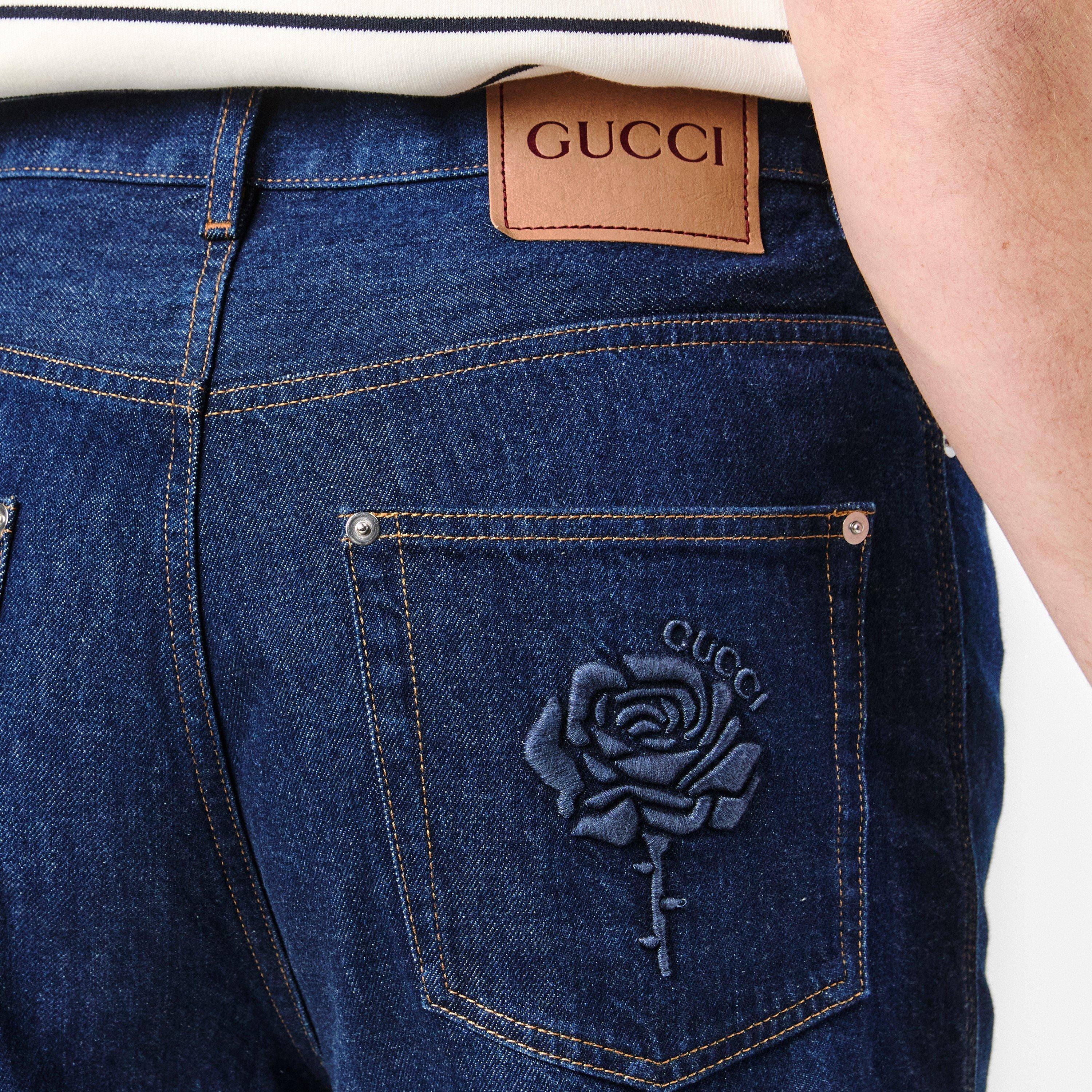 Dark Blue/Mix - Gucci - Wide Baggy Jeans - 5