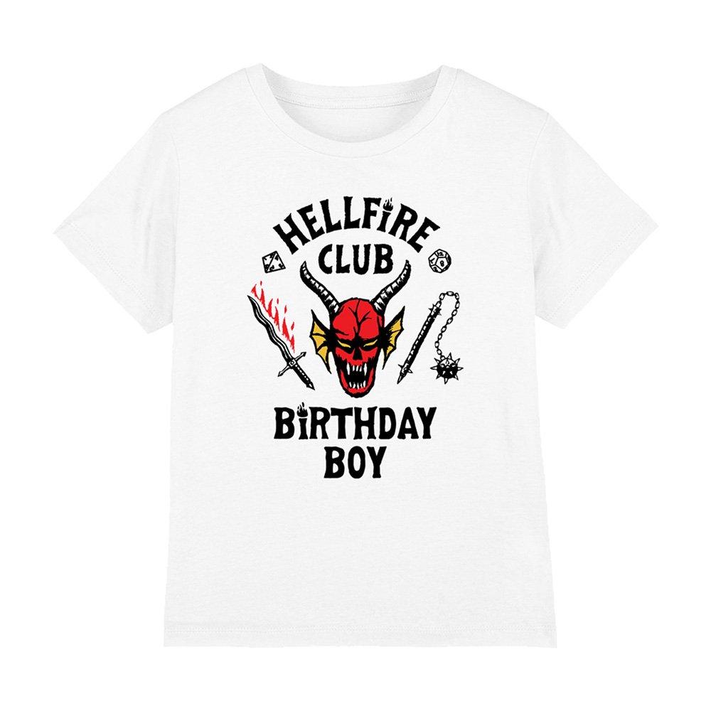 White - Stranger Things - Stranger Things Hellfire Birthday Kids T-Shirt Wh - 1