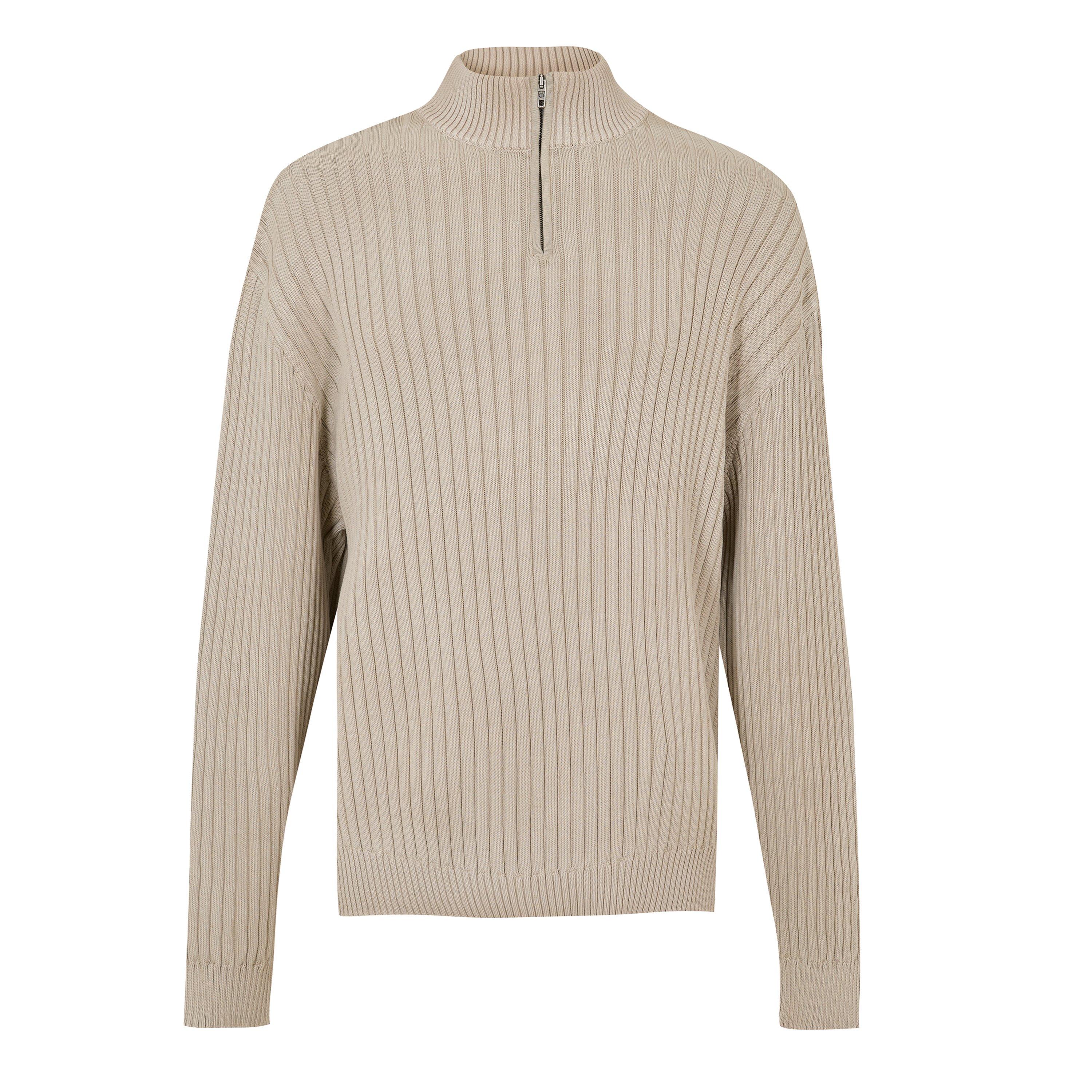 Light Grey - Balenciaga - Men's 1/4 Zip Knitted Top