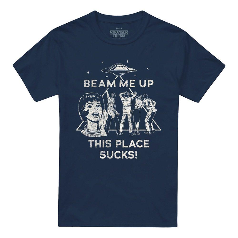 Navy - Stranger Things - Stranger Things Beam Me Up T-Shirt Navy - 4