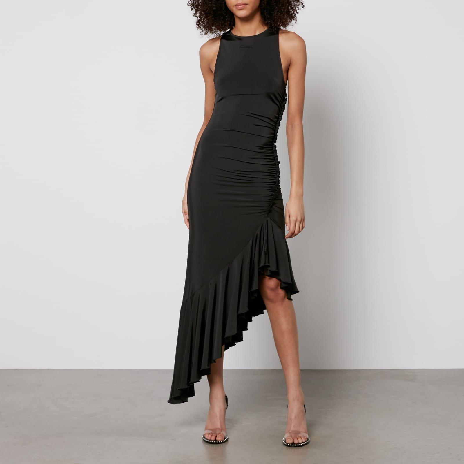 Black - ROTATE Birger Christensen - Slinky Asymmetric Dress - 1