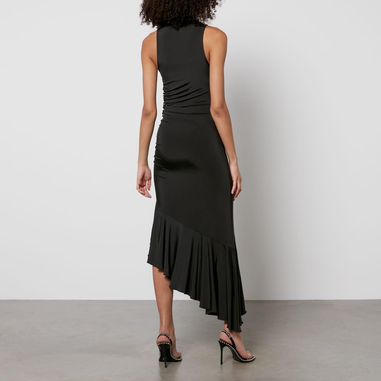Black - ROTATE Birger Christensen - Slinky Asymmetric Dress - 2