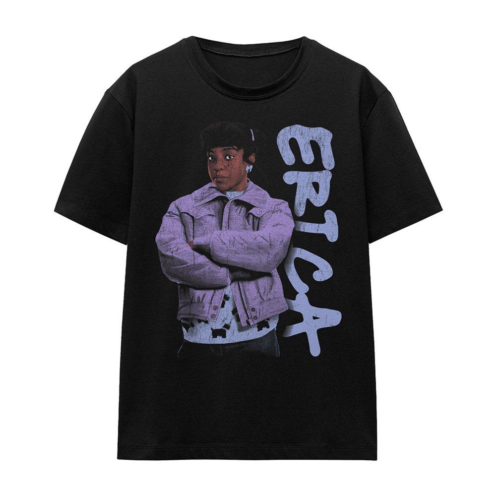 Black - Stranger Things - Stranger Things Erica Neo Homage T-Shirt Black - 4