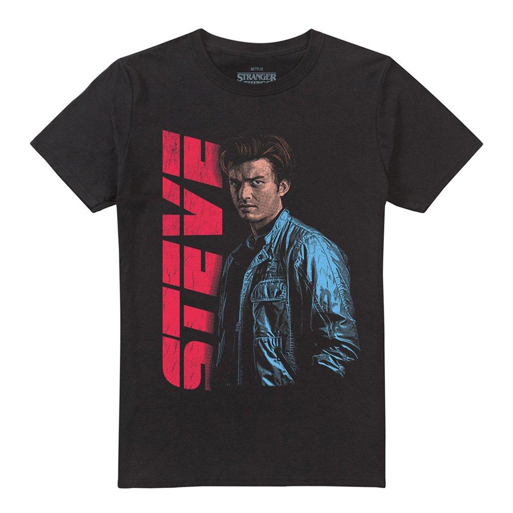 Black - Stranger Things - Stranger Things Steve Neo Homage T-Shirt Black - 4