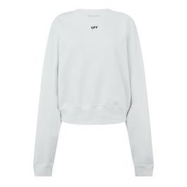 Off White Crop Crew Sweater