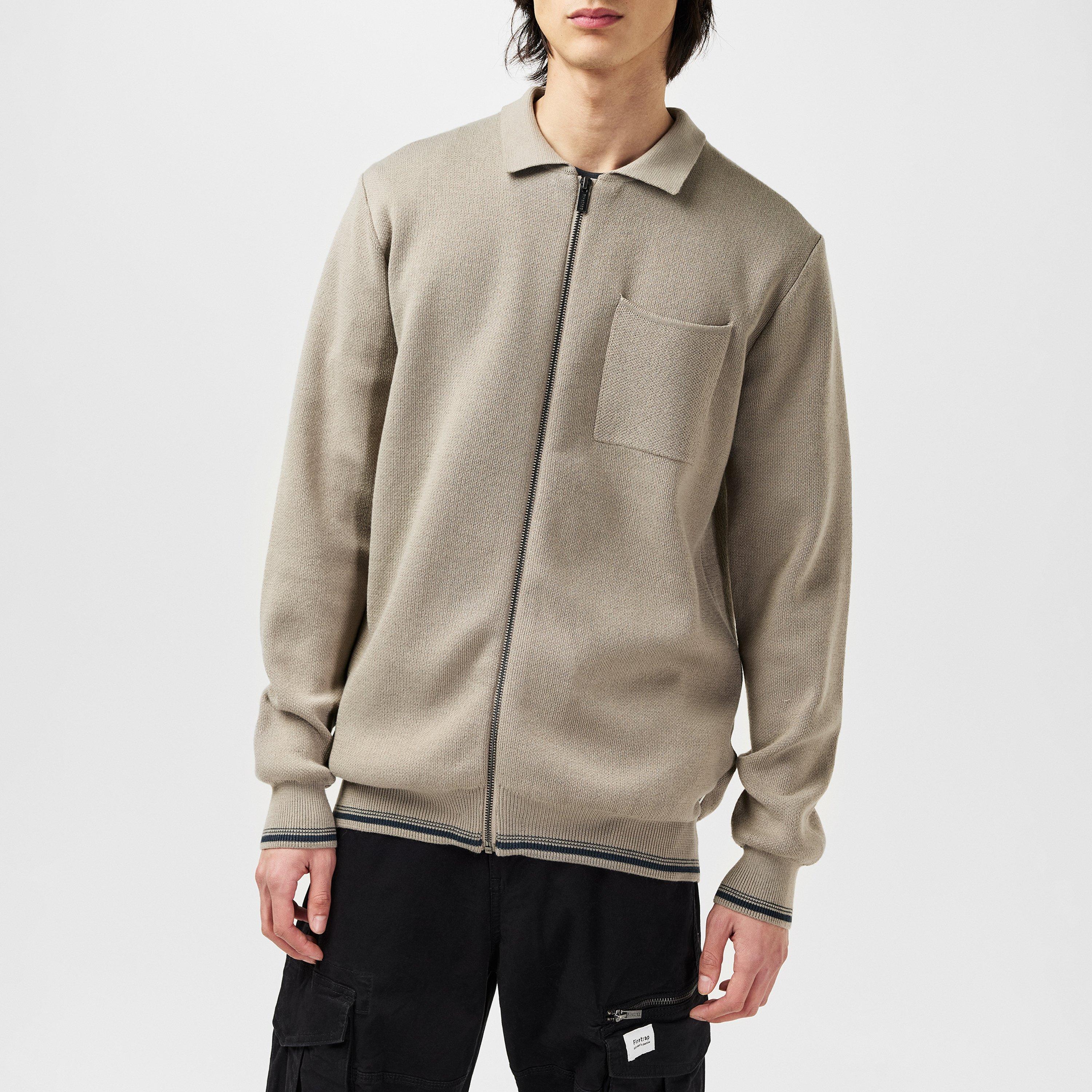 Grau - Firetrap - Mens Long Sleeve Cardigan - 3