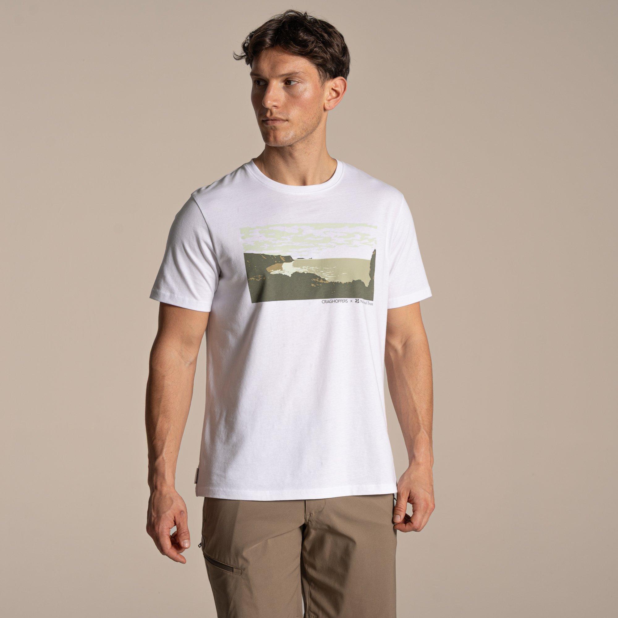 White - Craghoppers - Sabden National Trust Collection Crew Neck T-Shirt - 1