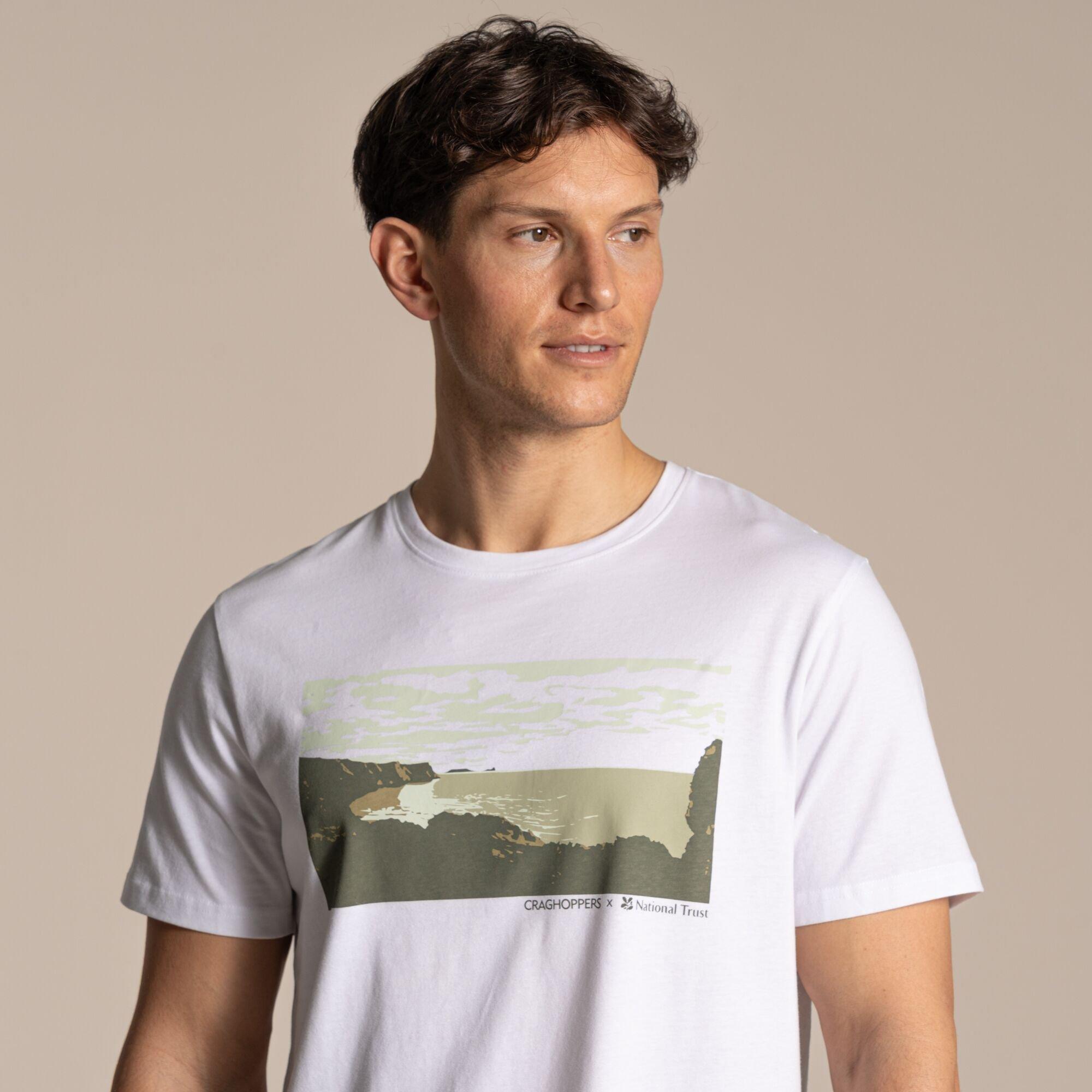 White - Craghoppers - Sabden National Trust Collection Crew Neck T-Shirt - 4