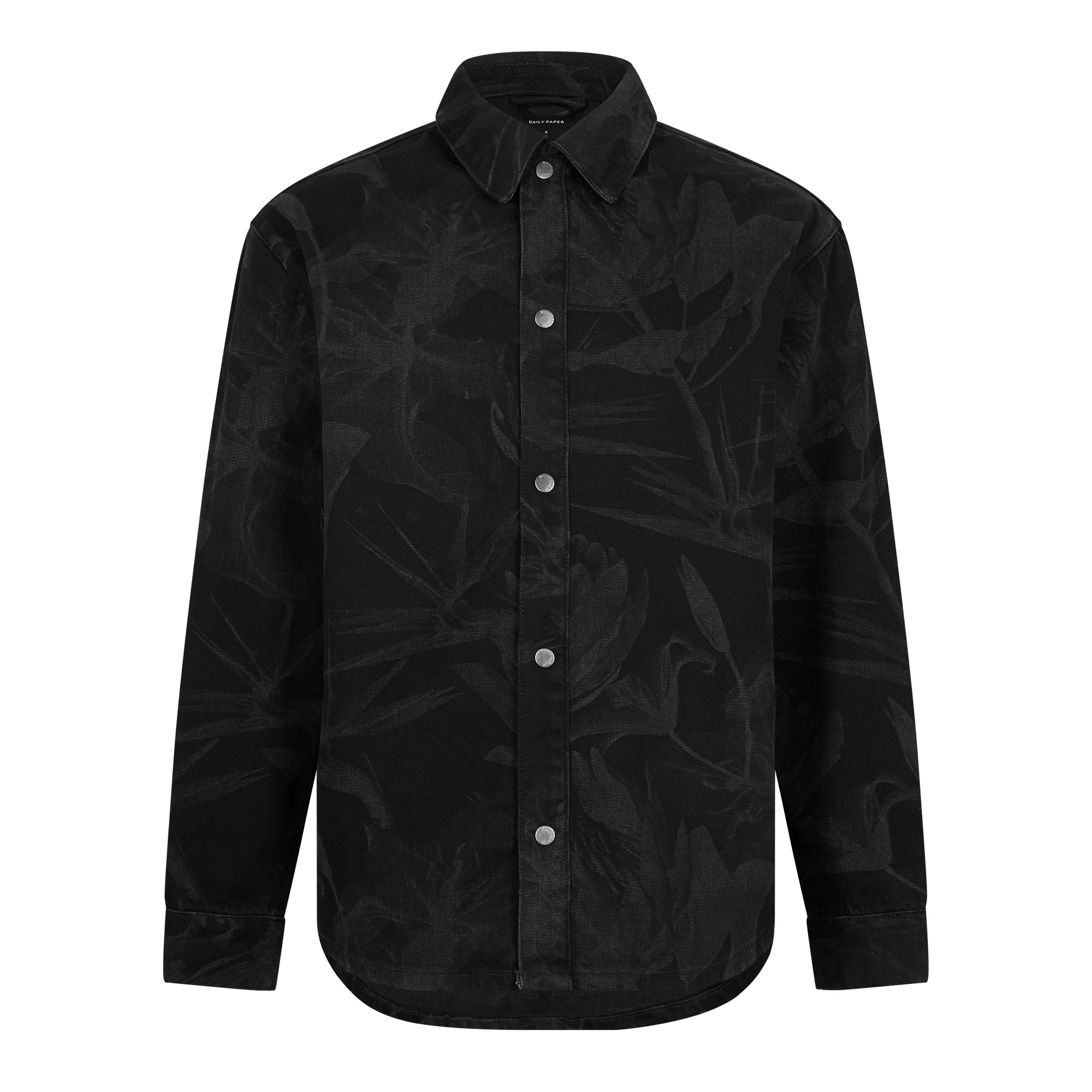 Black - Daily Paper - Men's Floral Laser Denim Jacket - 5