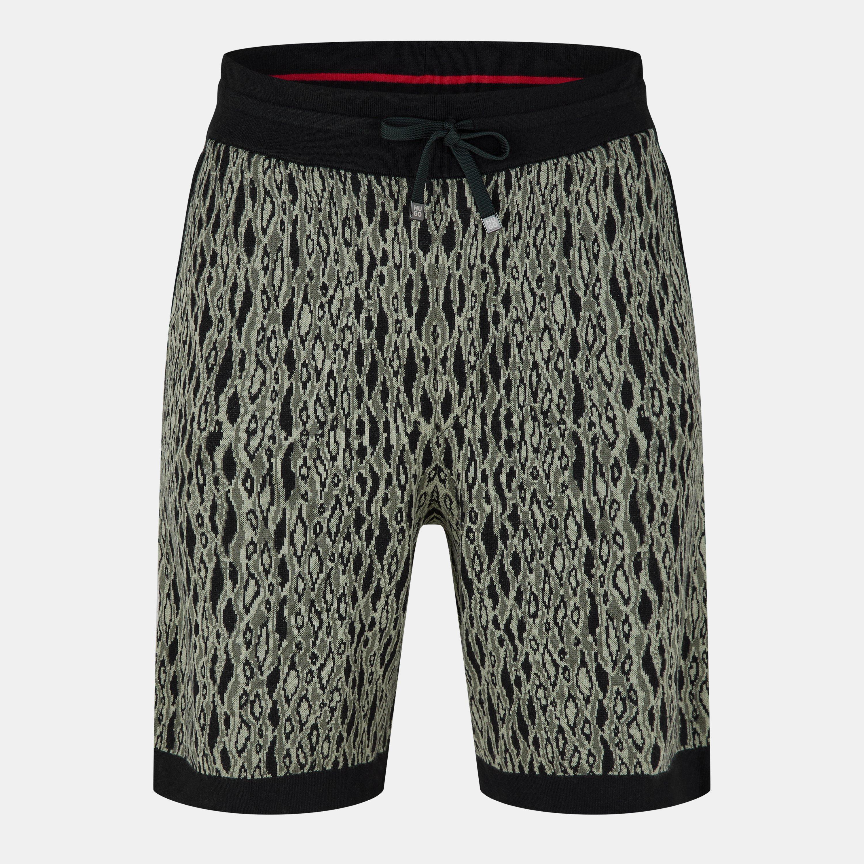 Hugo Men's Sgoey Red Knitted Shorts - Open Green 391 - M