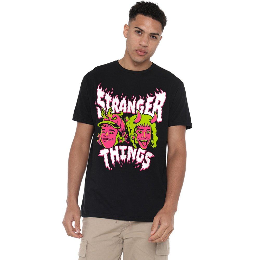 Black - Stranger Things - Stranger Things Eddie And Dustin T-Shirt Black - 1
