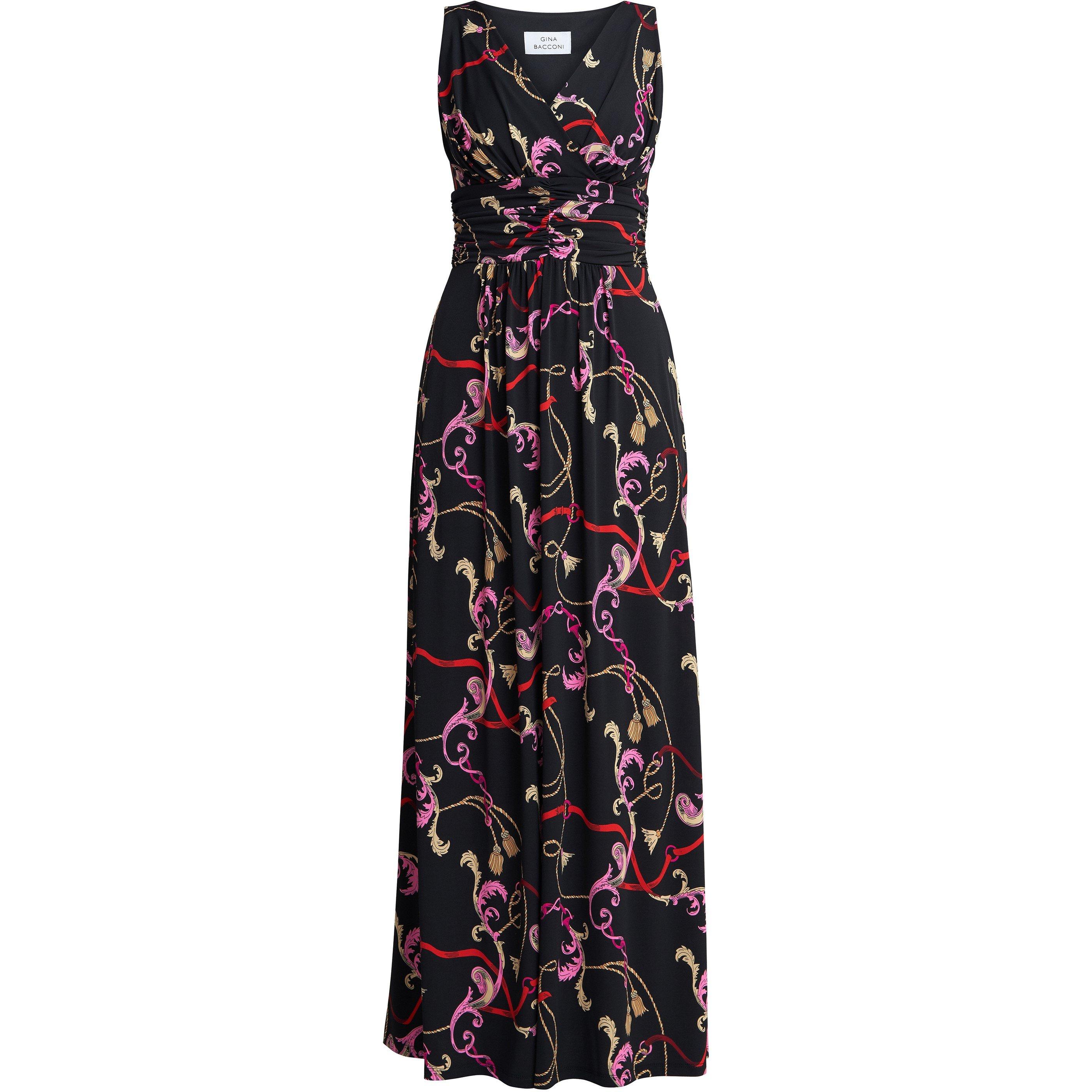 Black / Pink / - Gina Bacconi - Henrietta Jersey Maxi Dress - 4