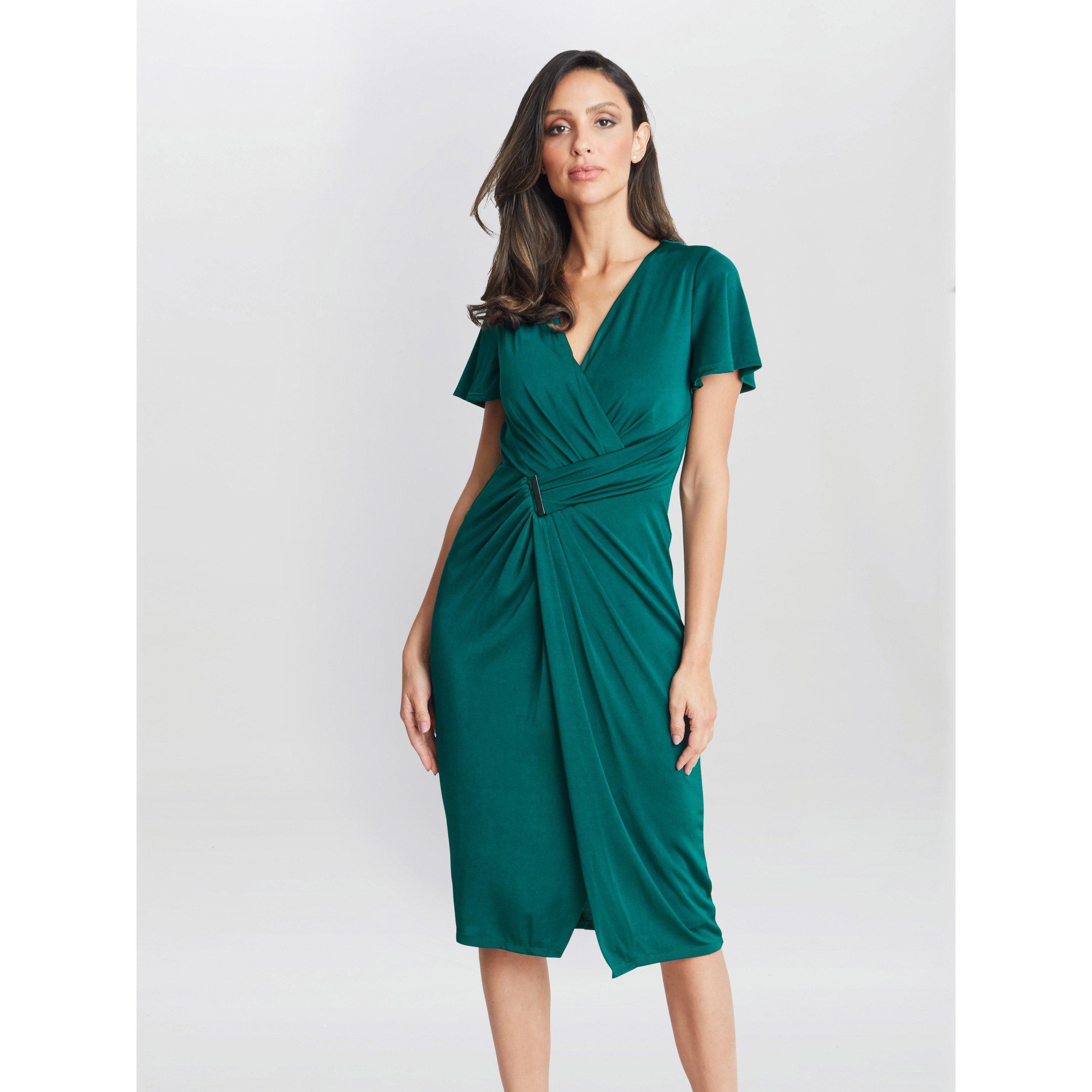 Spruce Green - Gina Bacconi - Marion Midi Matte Jersey Midi Dress - 1