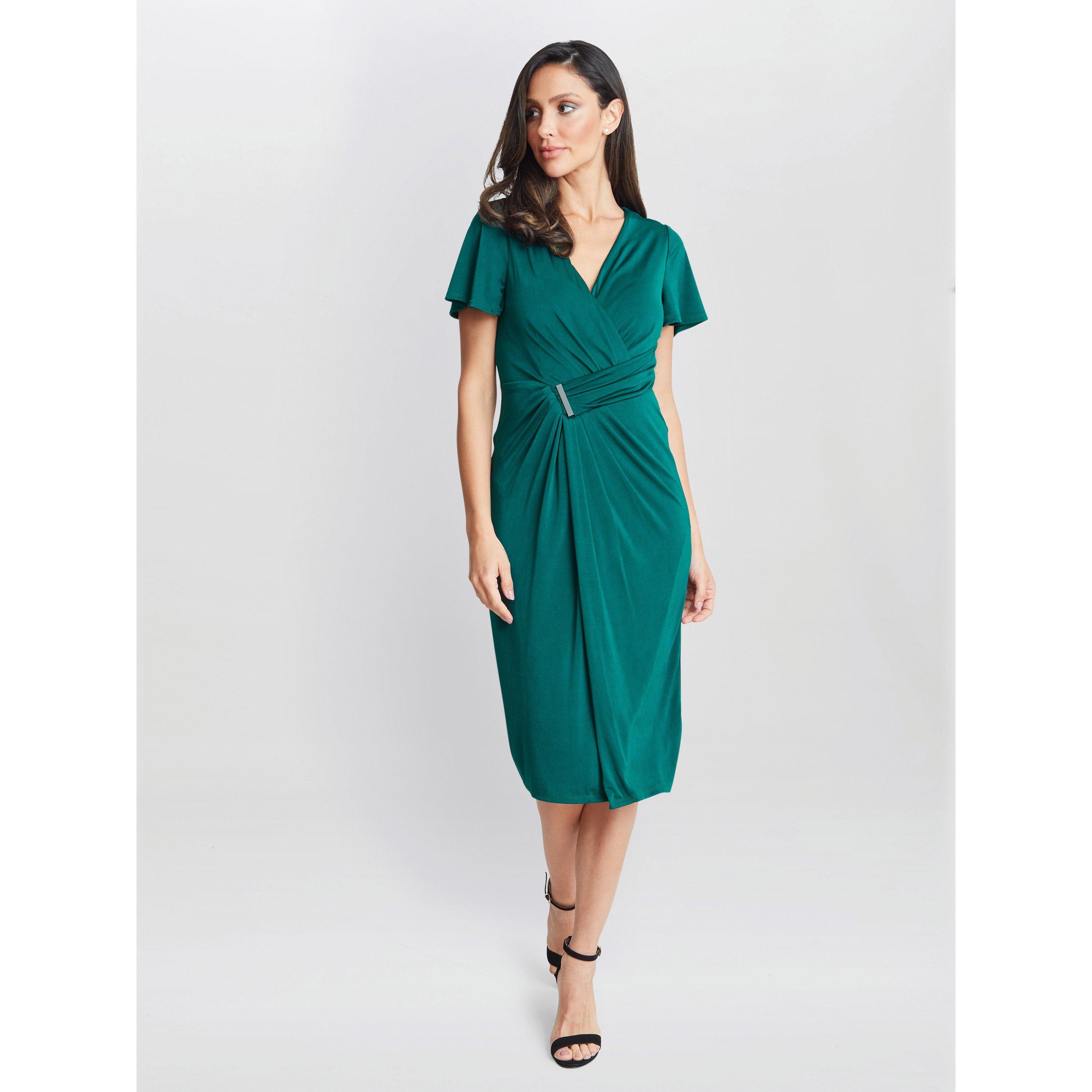 Spruce Green - Gina Bacconi - Marion Midi Matte Jersey Midi Dress - 3