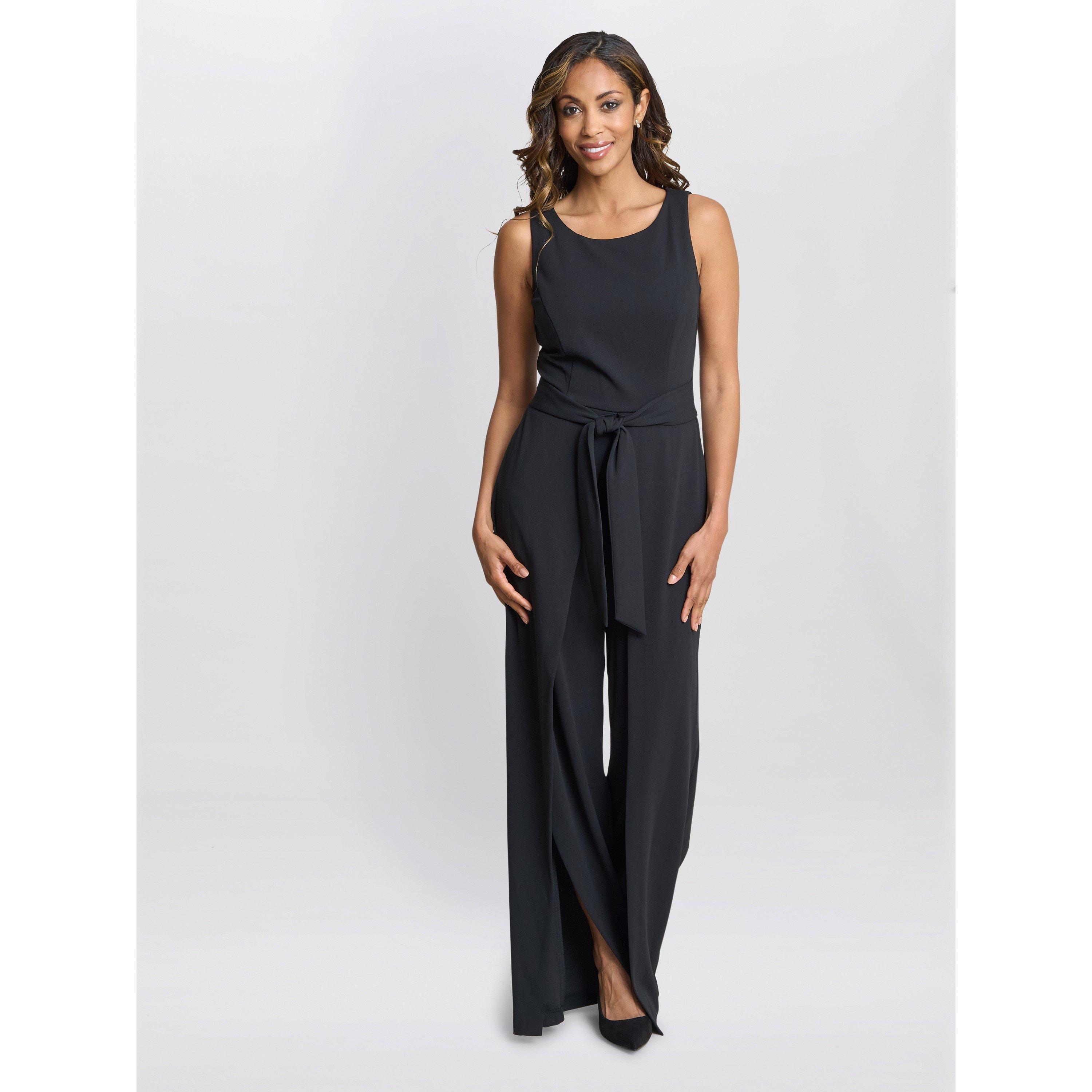 Gina Bacconi Women's Dottie Wrap Effect Jumpsuit - Black - 18