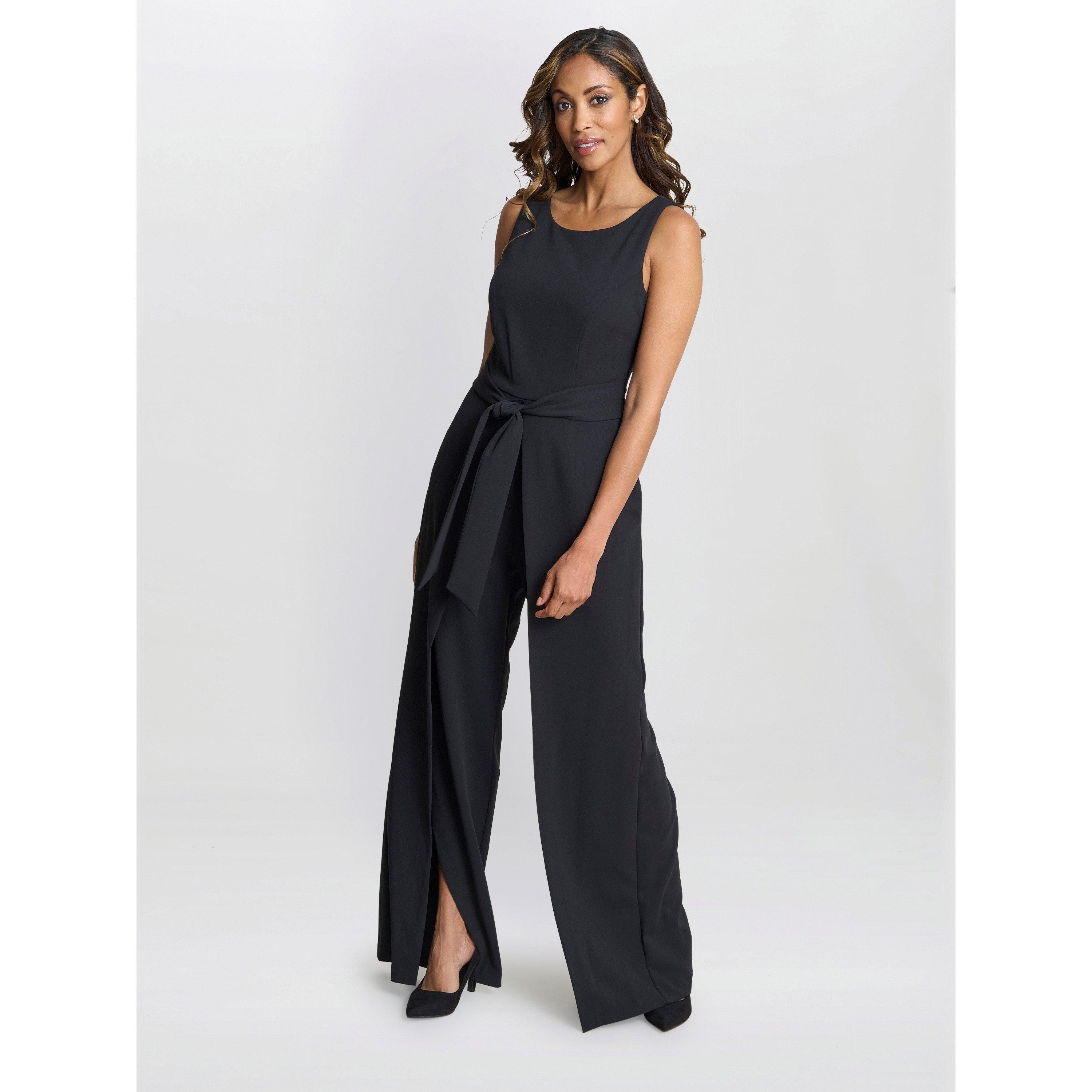 Black - Gina Bacconi - Dottie Wrap Effect Jumpsuit - 3