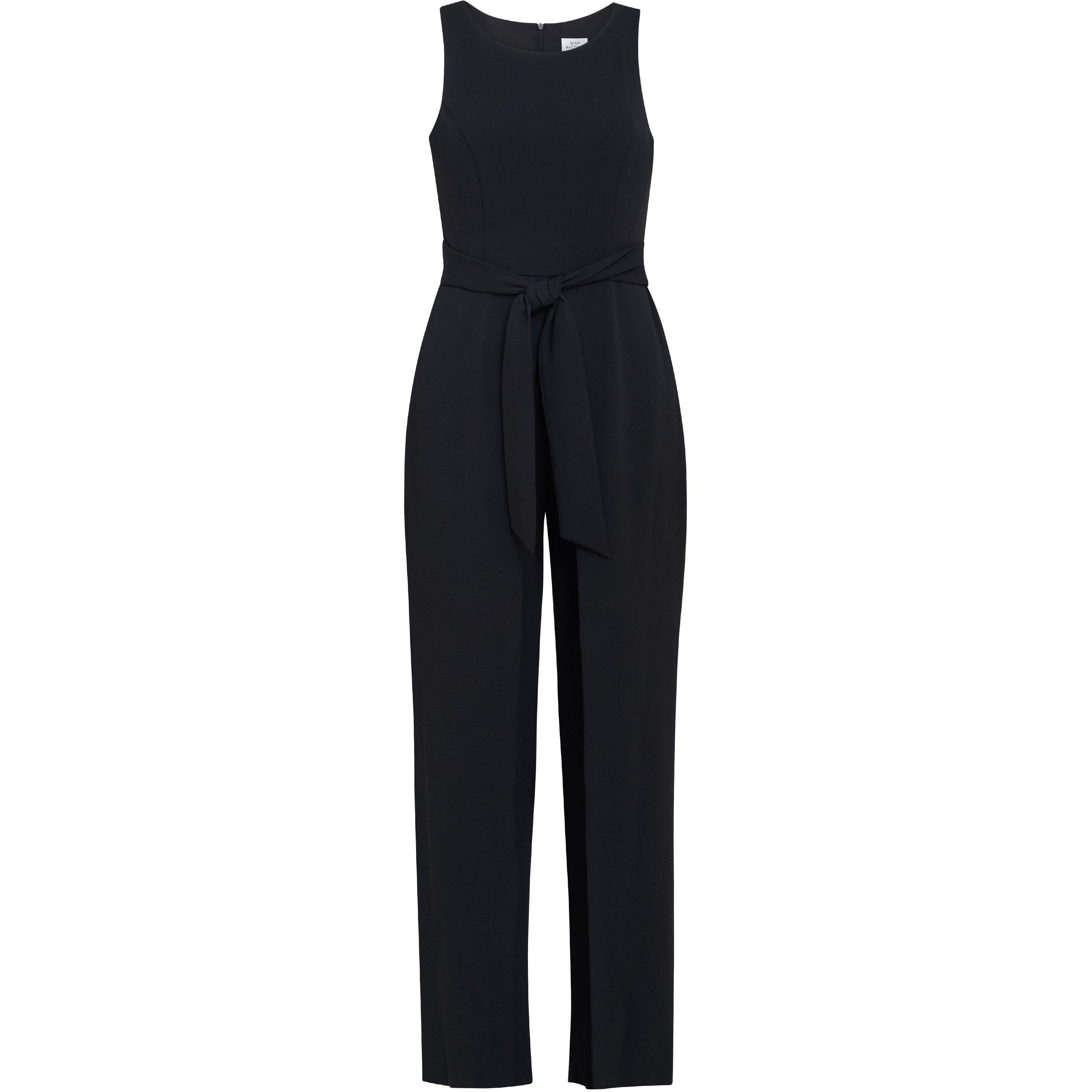 Black - Gina Bacconi - Dottie Wrap Effect Jumpsuit - 4