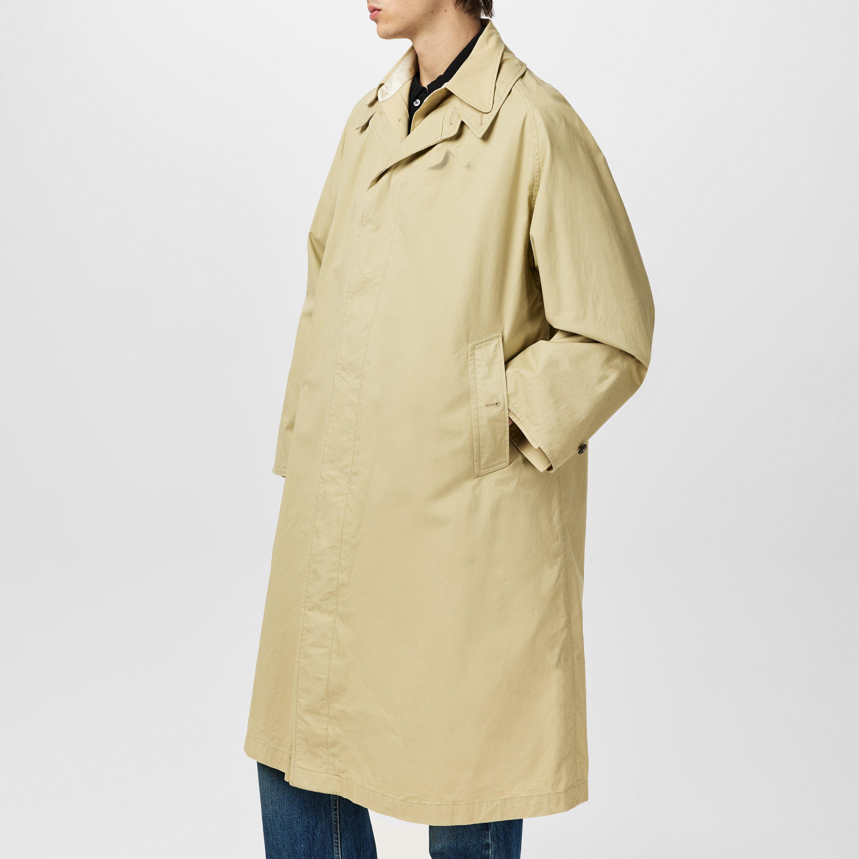 Beige - Maison Margiela - Men's Layered Cotton Long Sleeve Knee Length Trench Coat - 2