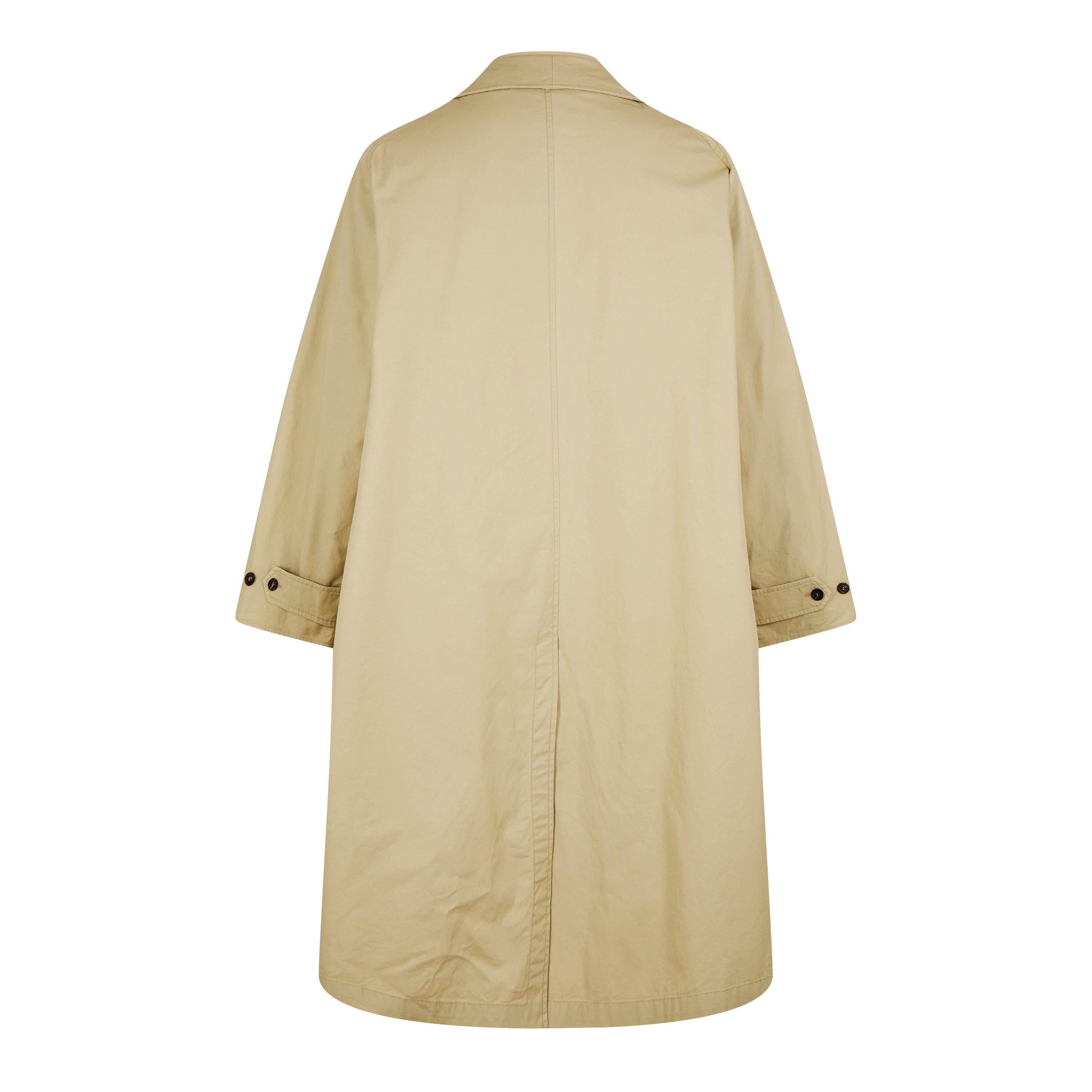 Beige - Maison Margiela - Men's Layered Cotton Long Sleeve Knee Length Trench Coat - 6
