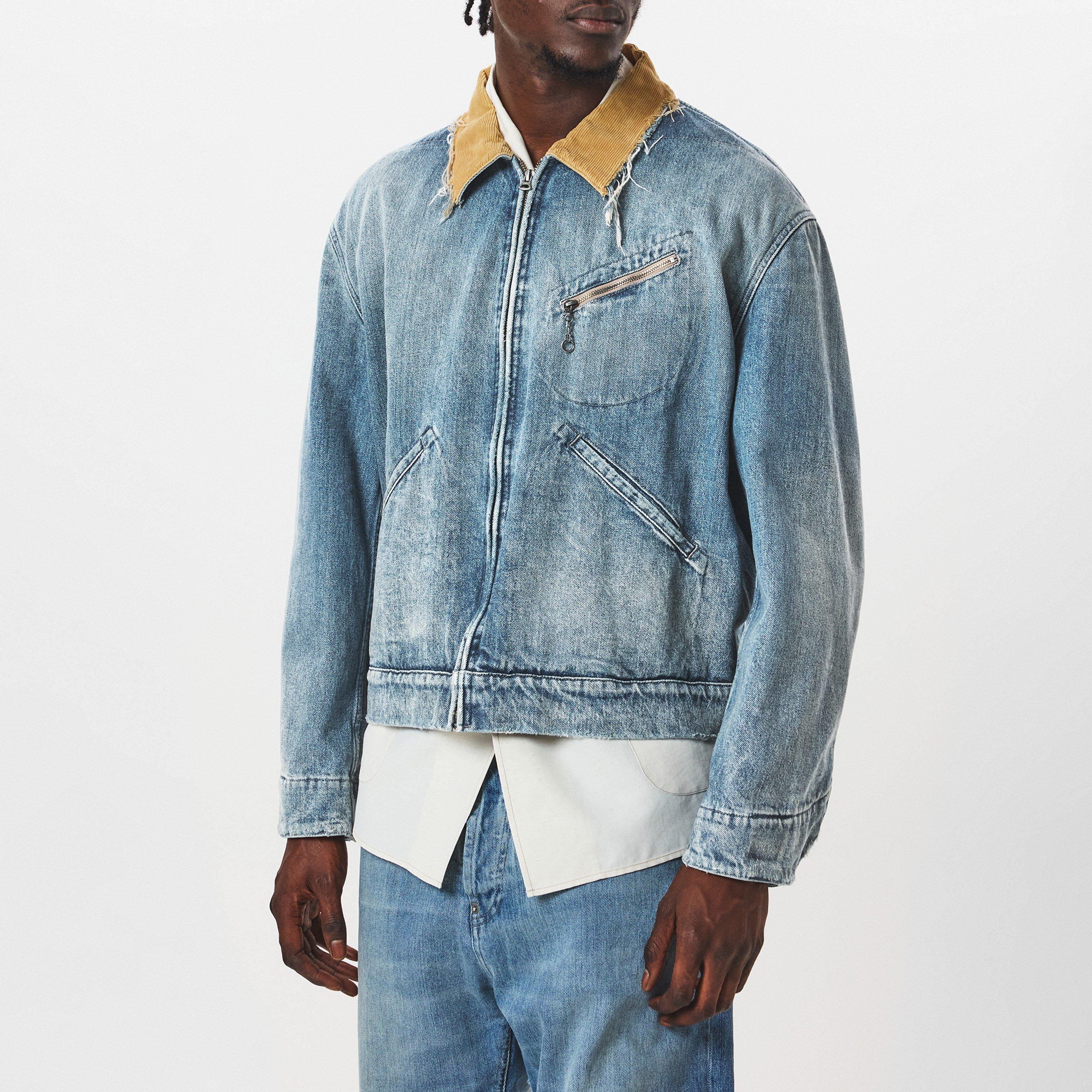 Iight blue - Maison Margiela - Men's  Structured Denim Jacket - 3