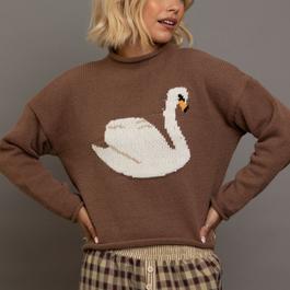 Daisy Street Swan Womens Knitted Boxy Jumper