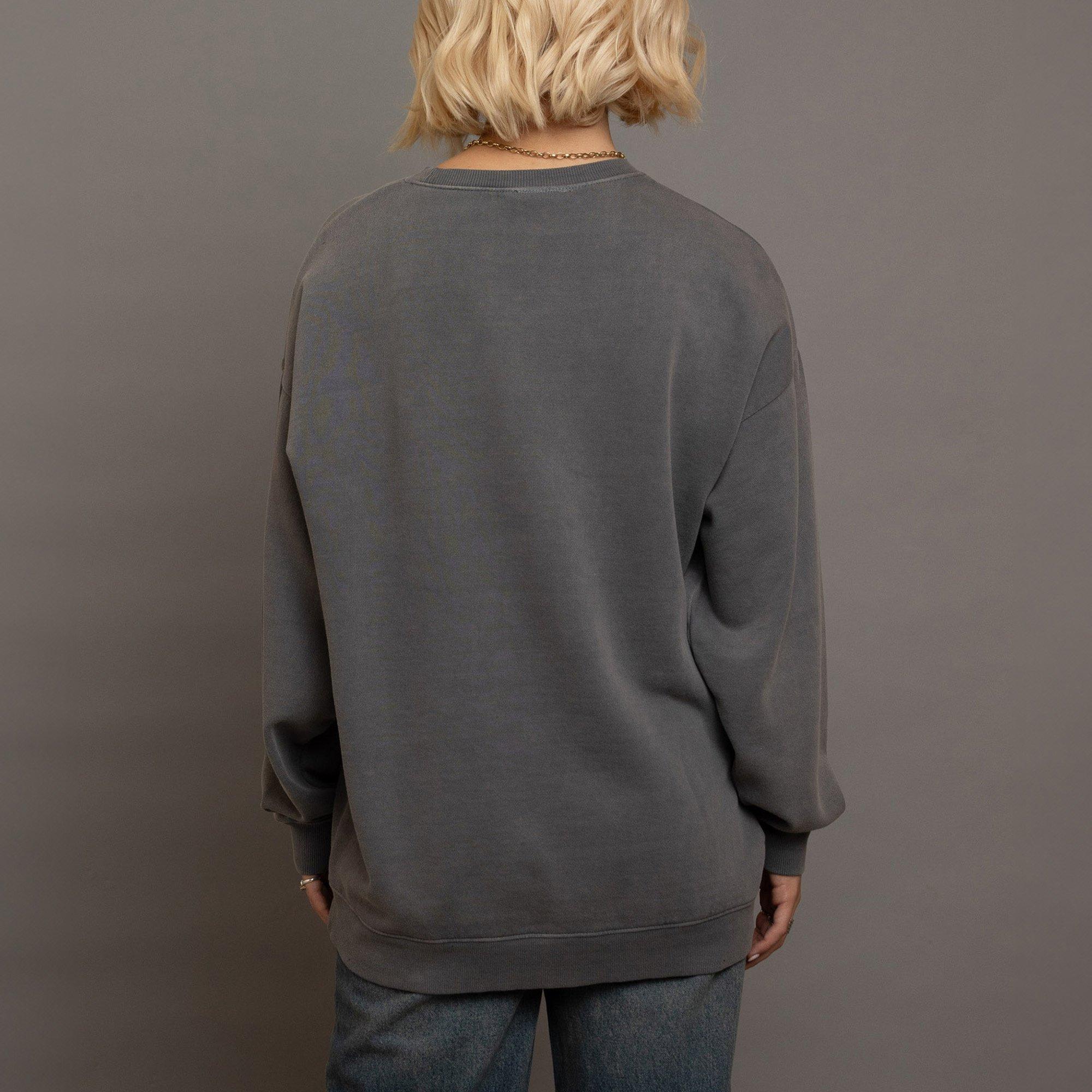 CHARCOAL WASH - Daisy Street - Graphic Adults Oversized Sweatshirt - 2